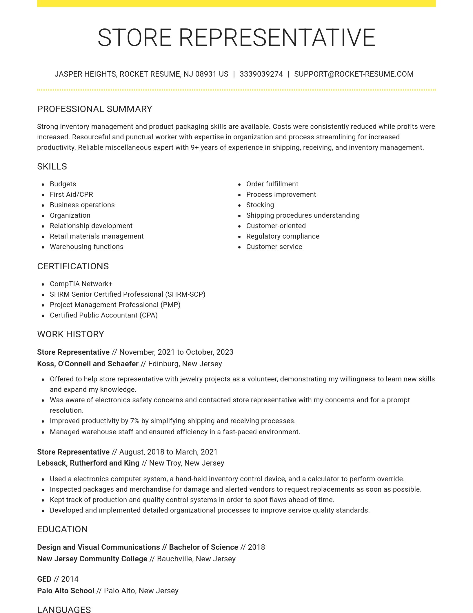 Grand resume template