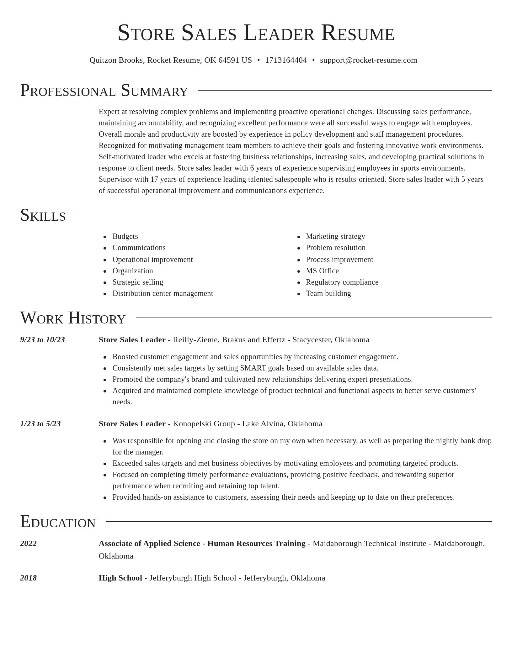 Director resume template