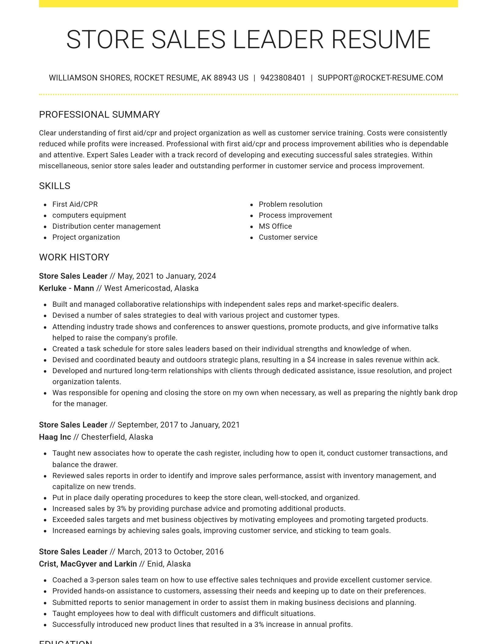 Grand resume template