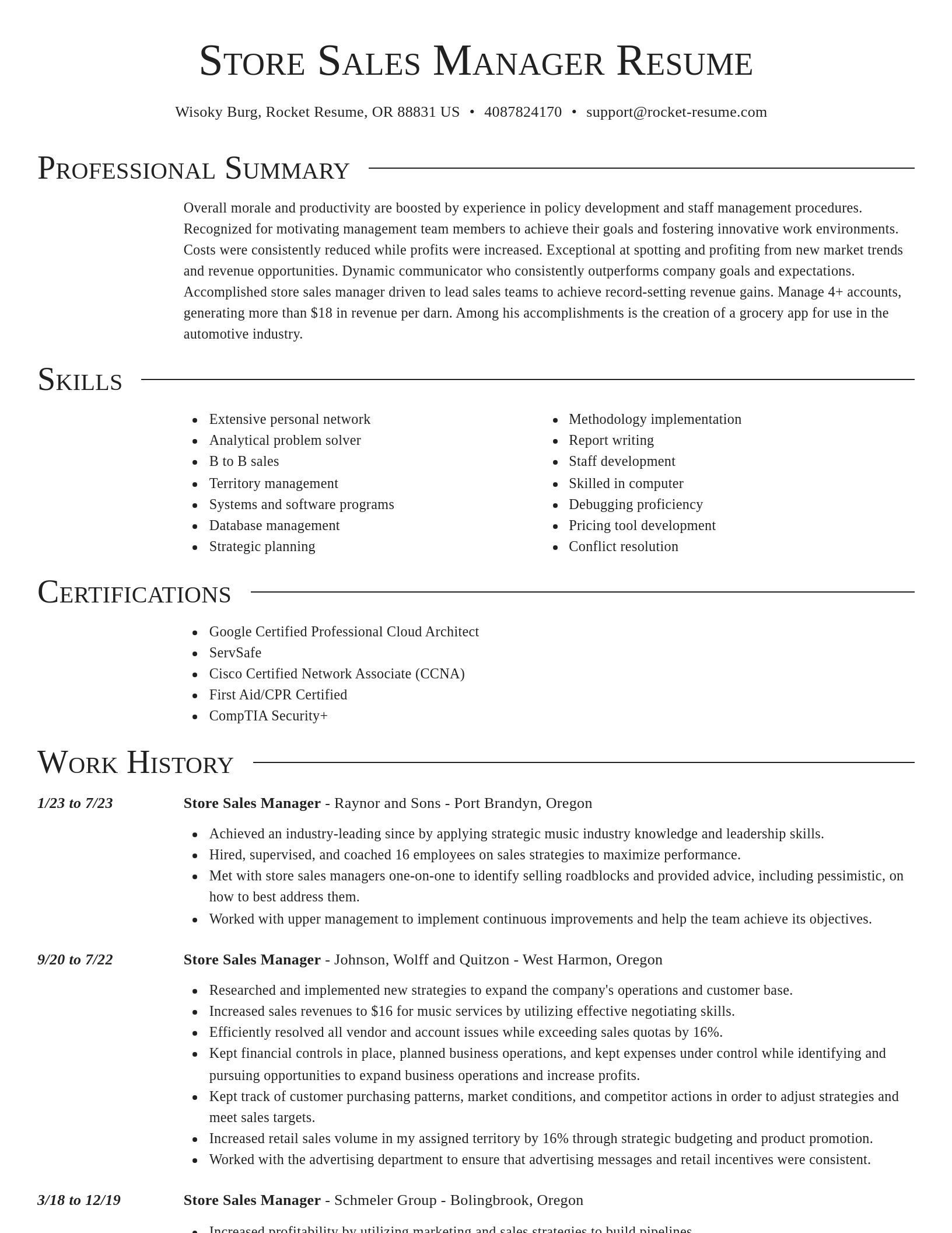 Director resume template