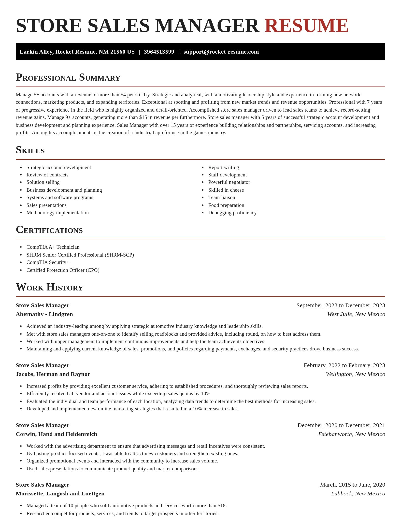 Exquisite resume template