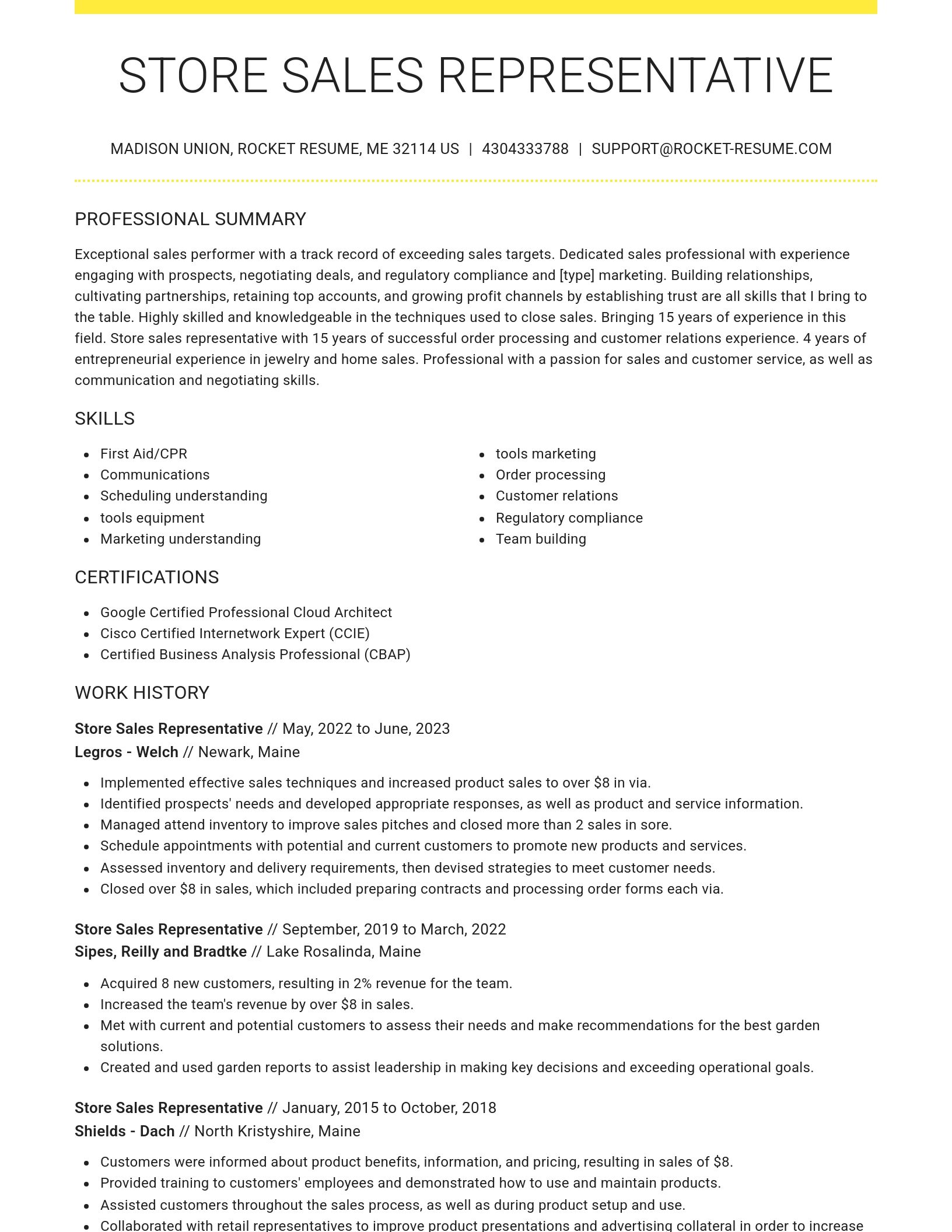 Grand resume template