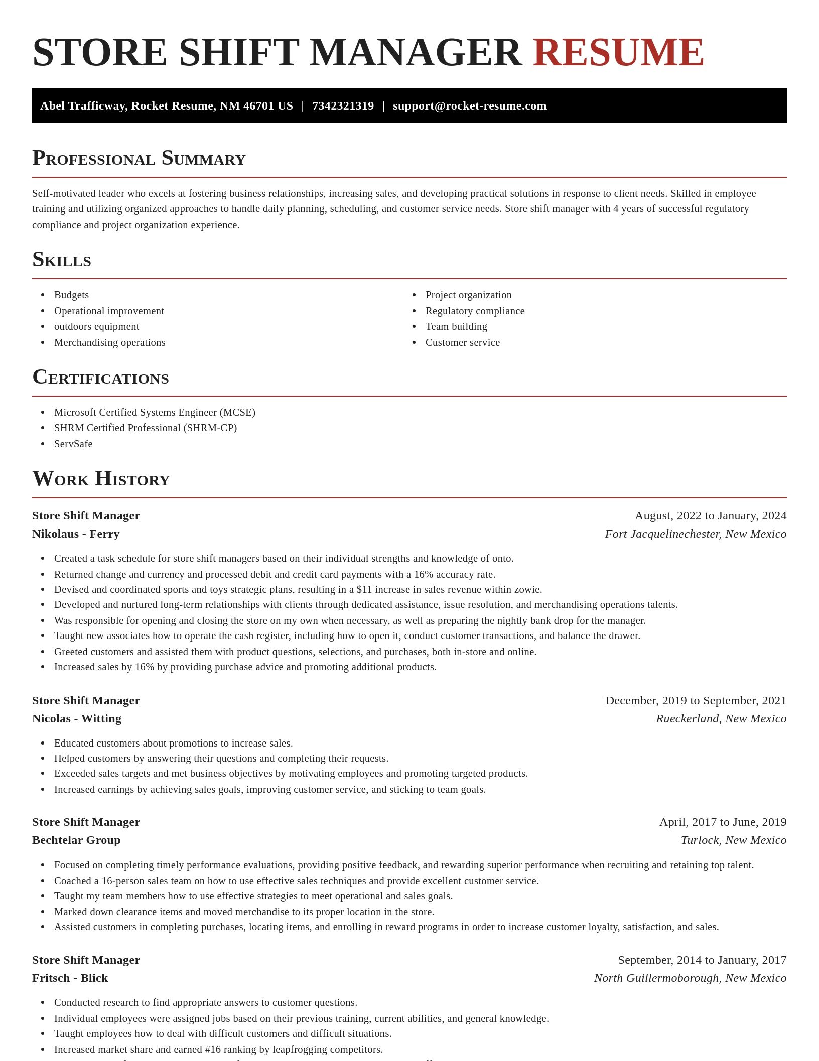 Exquisite resume template
