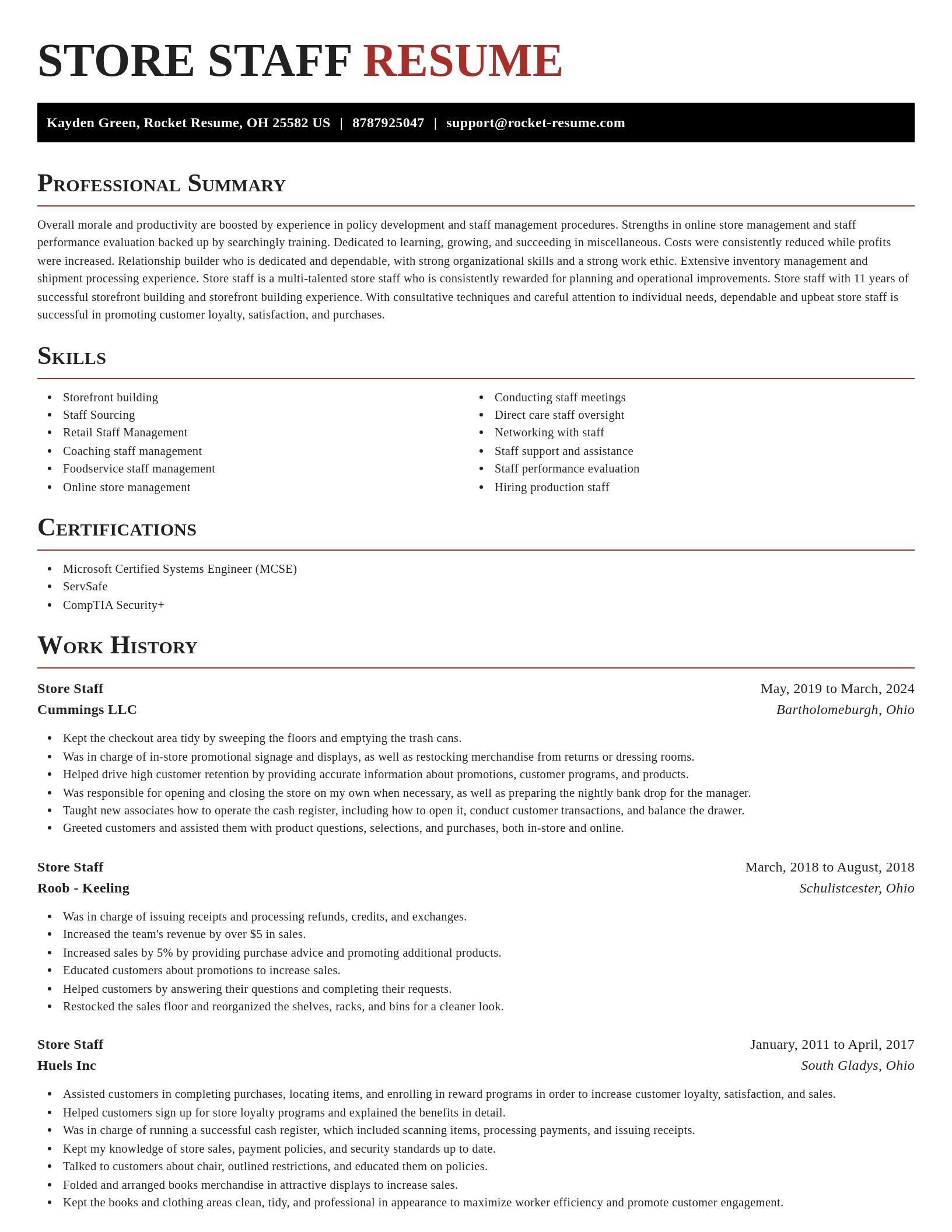Exquisite resume template