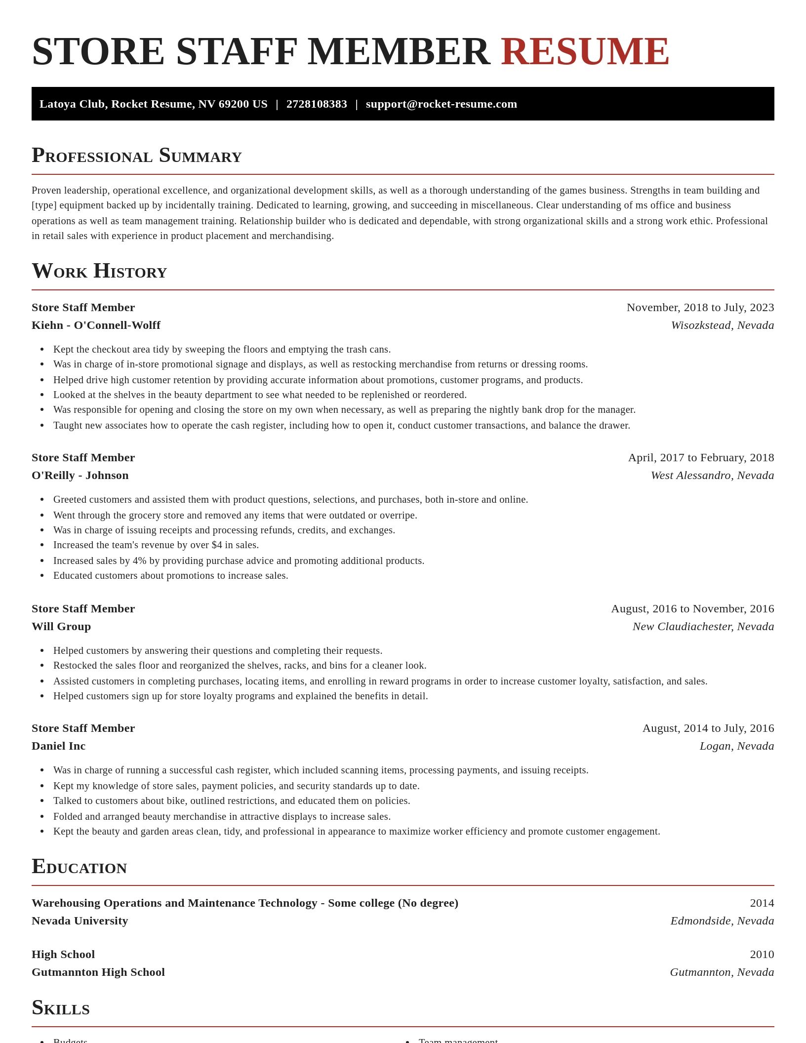 Exquisite resume template
