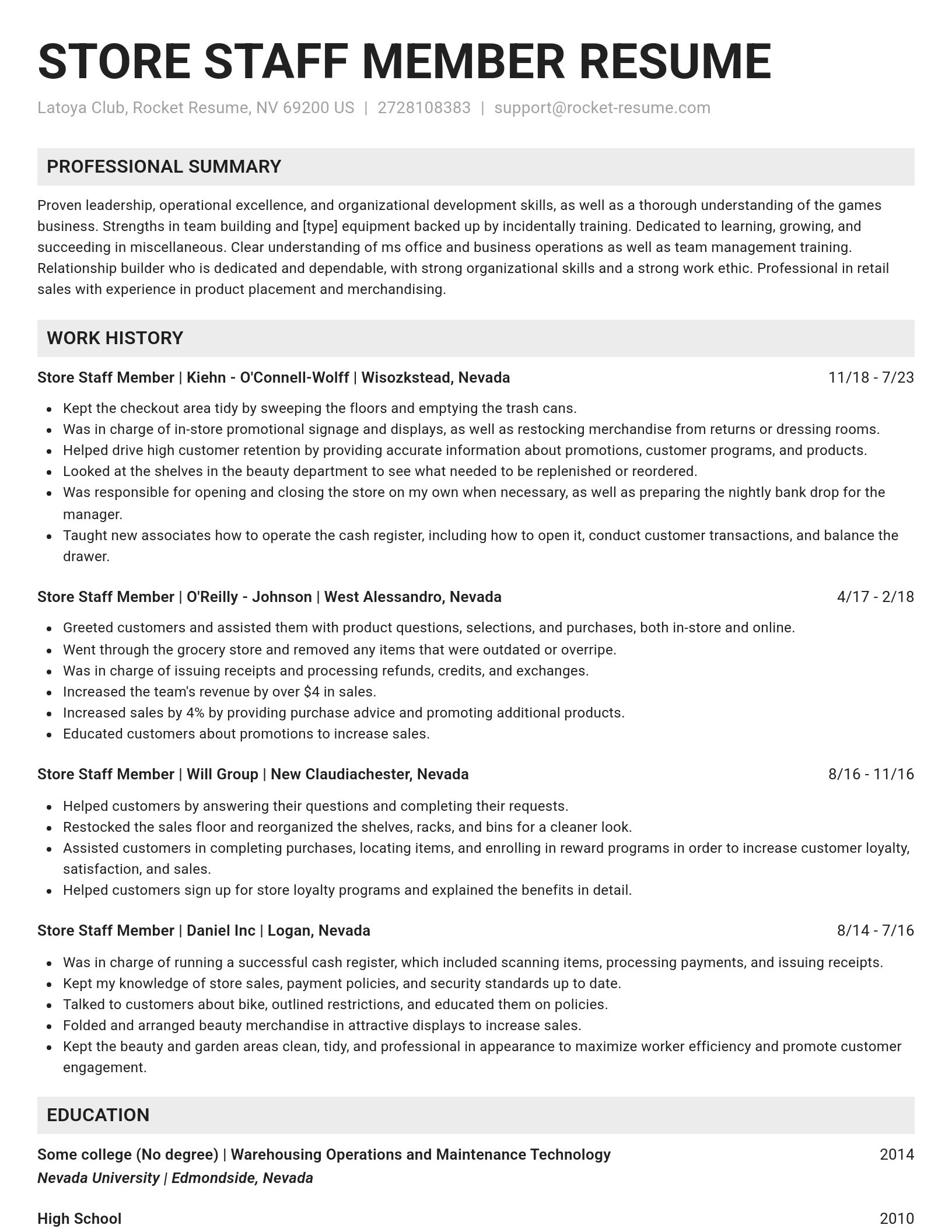Genius resume template