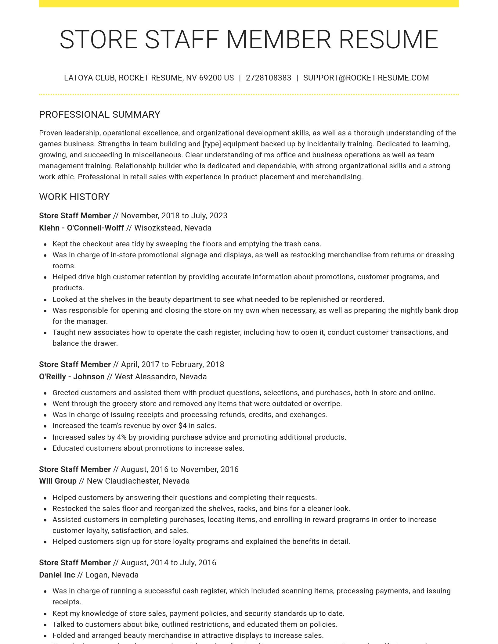 Grand resume template