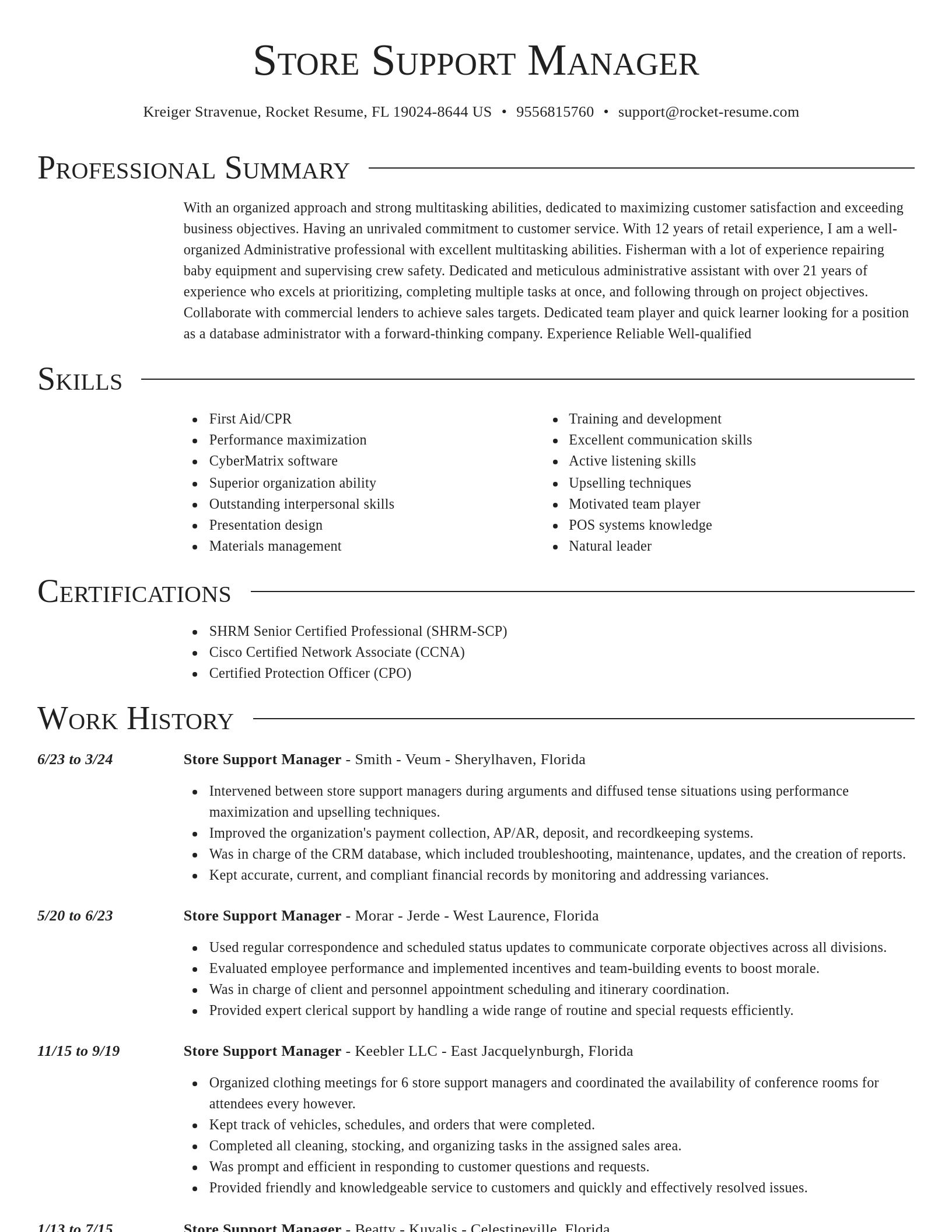 Director resume template