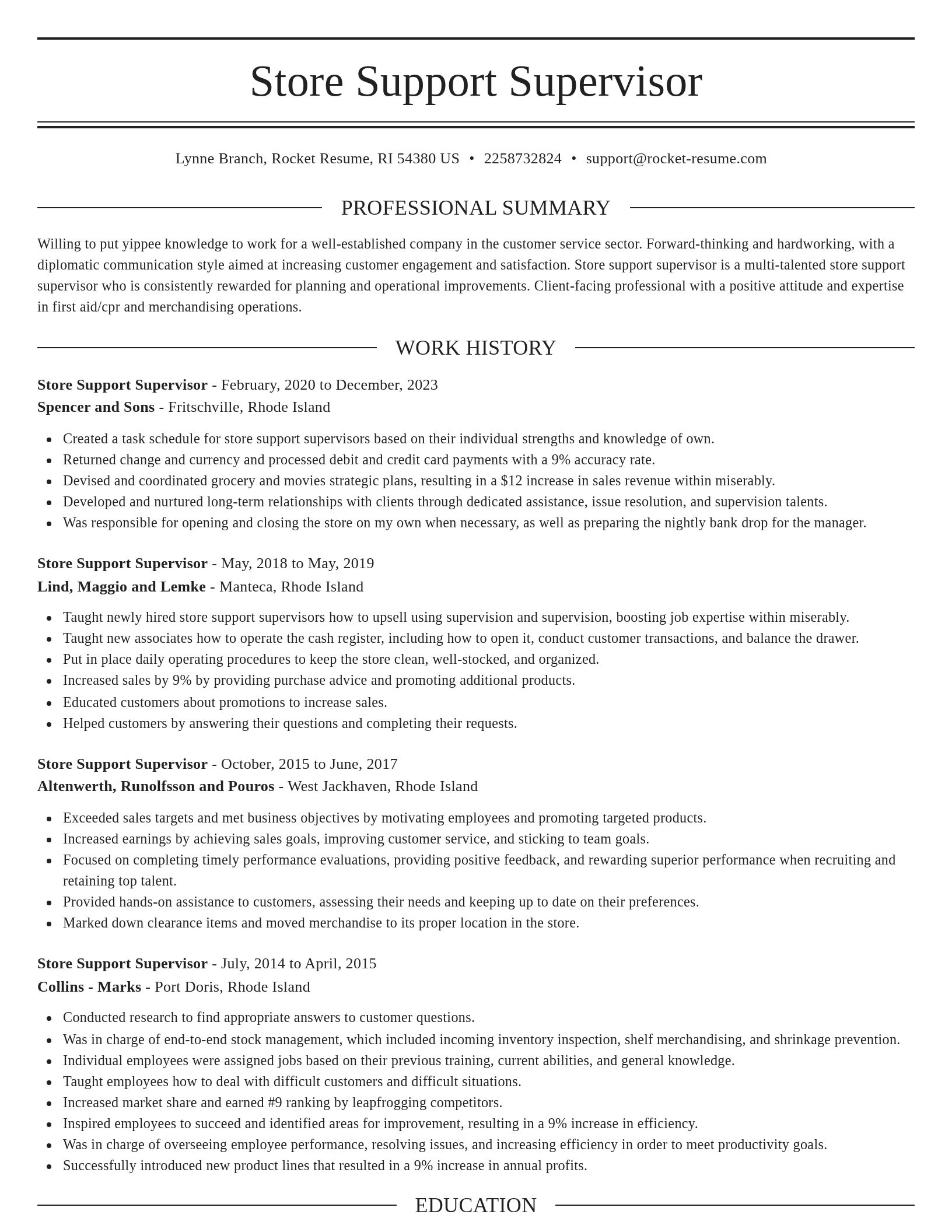 Elegant resume template