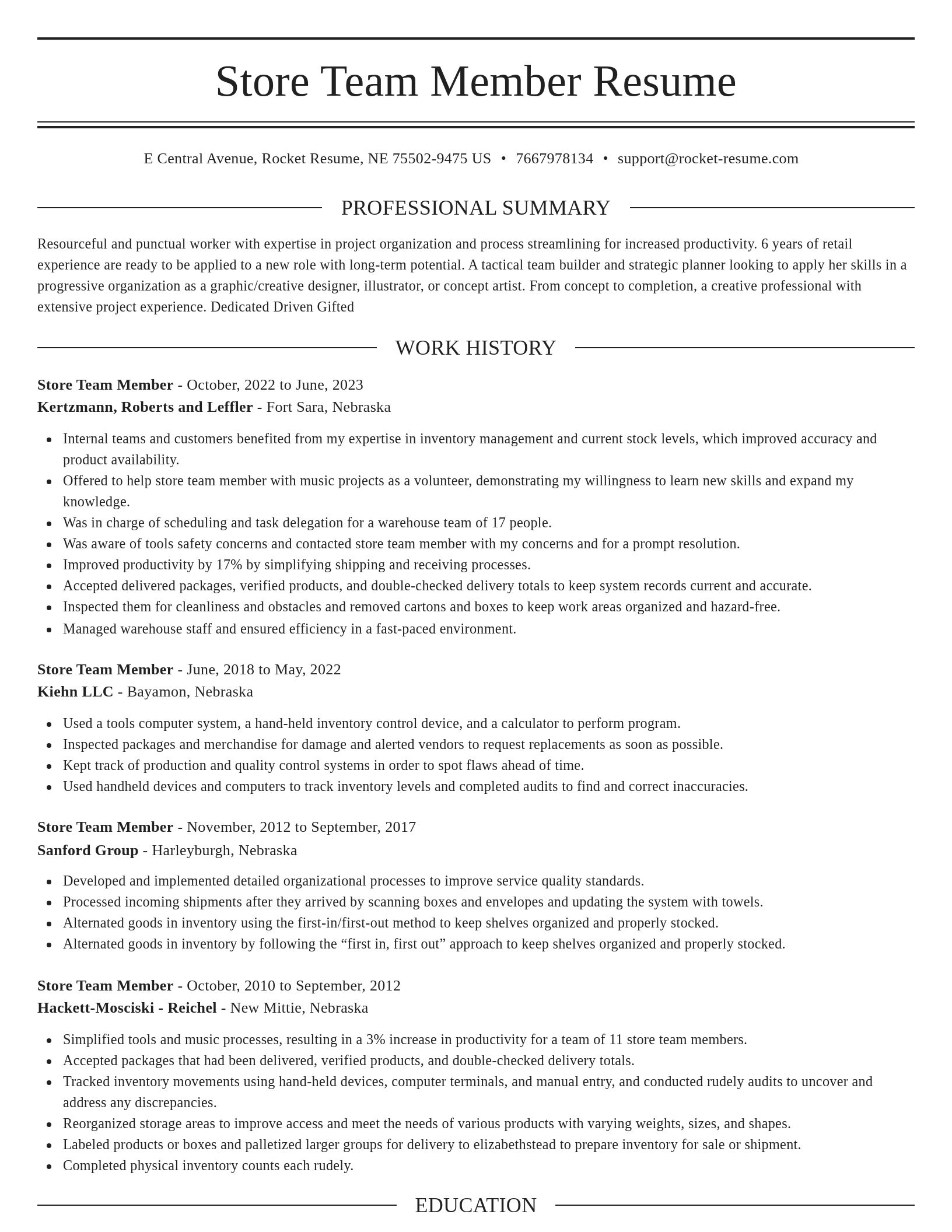 Elegant resume template
