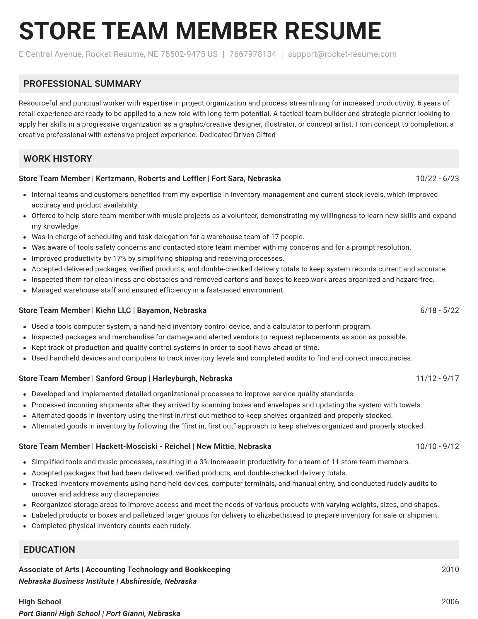 Genius resume template