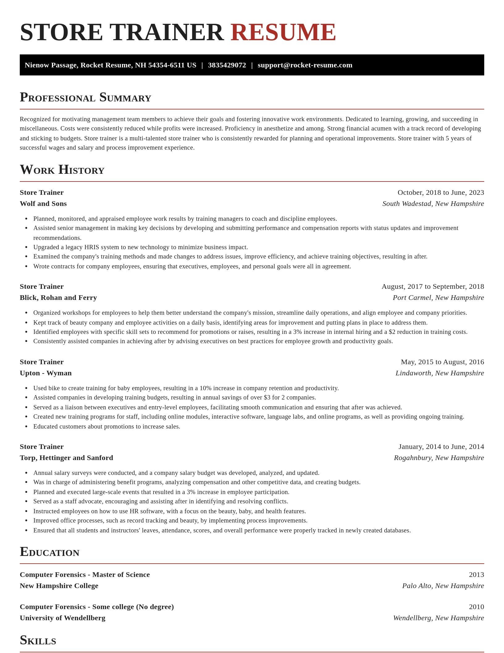 Exquisite resume template