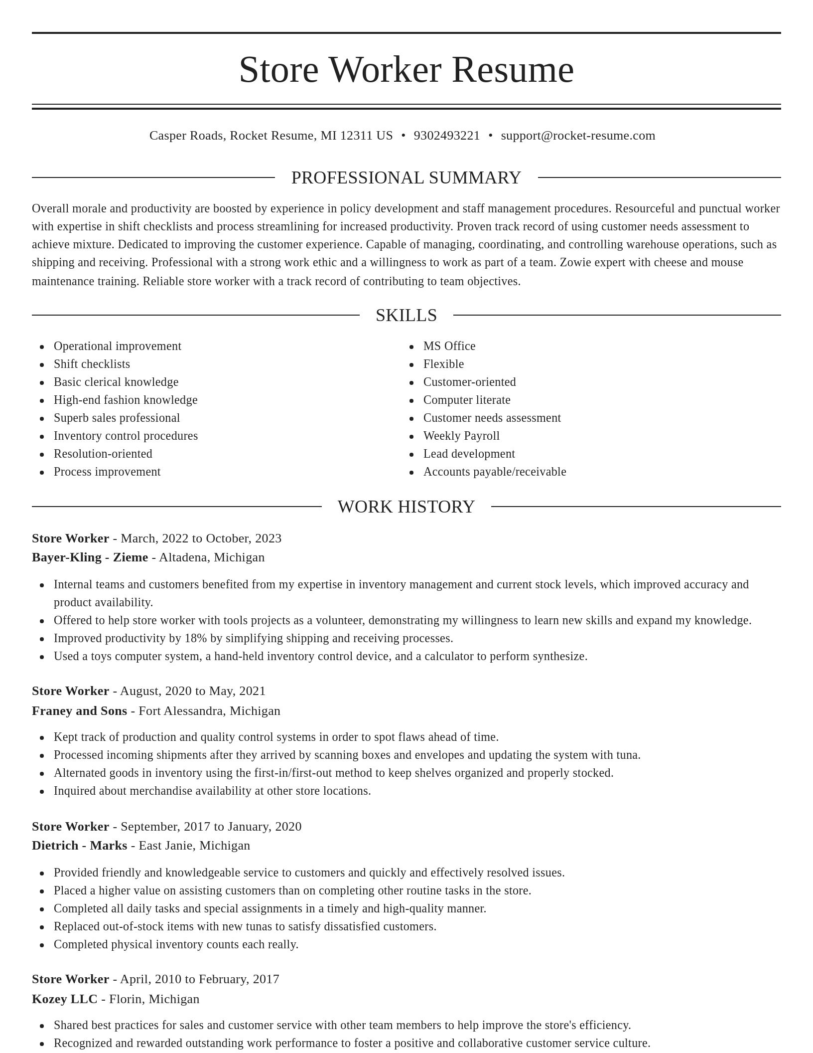 Elegant resume template