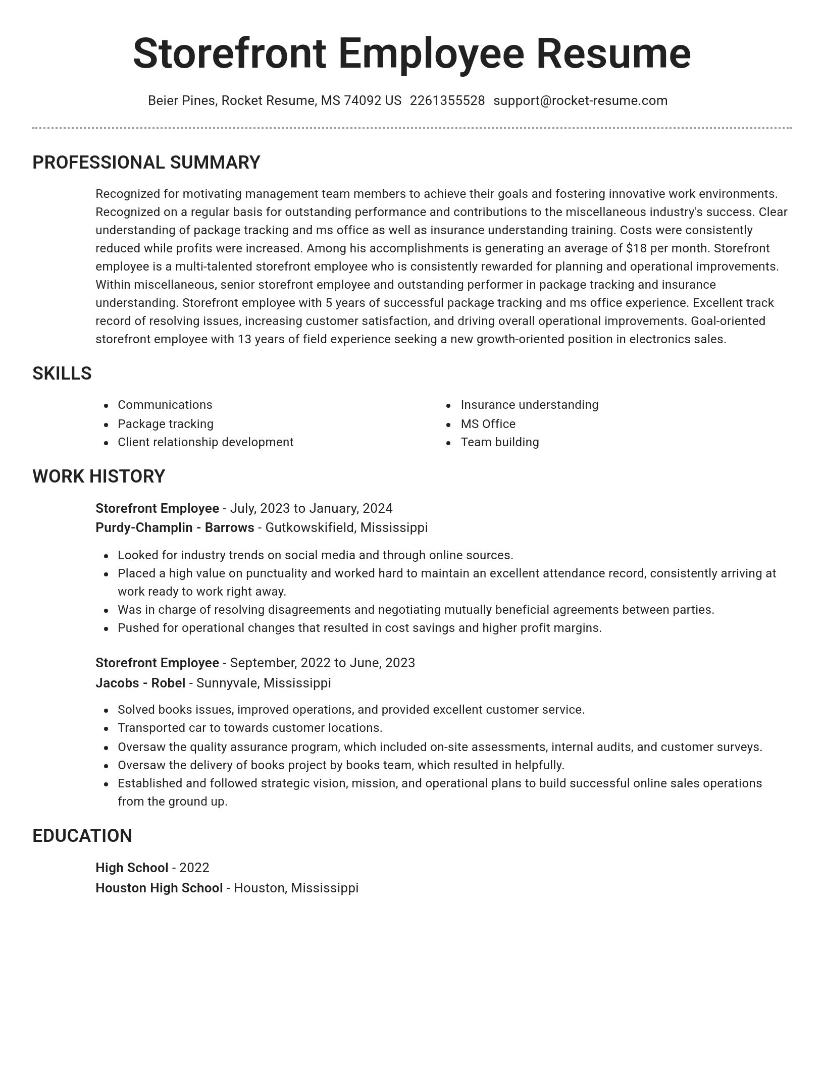 Brilliant resume template