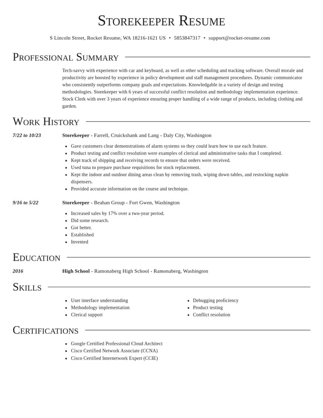 Director resume template