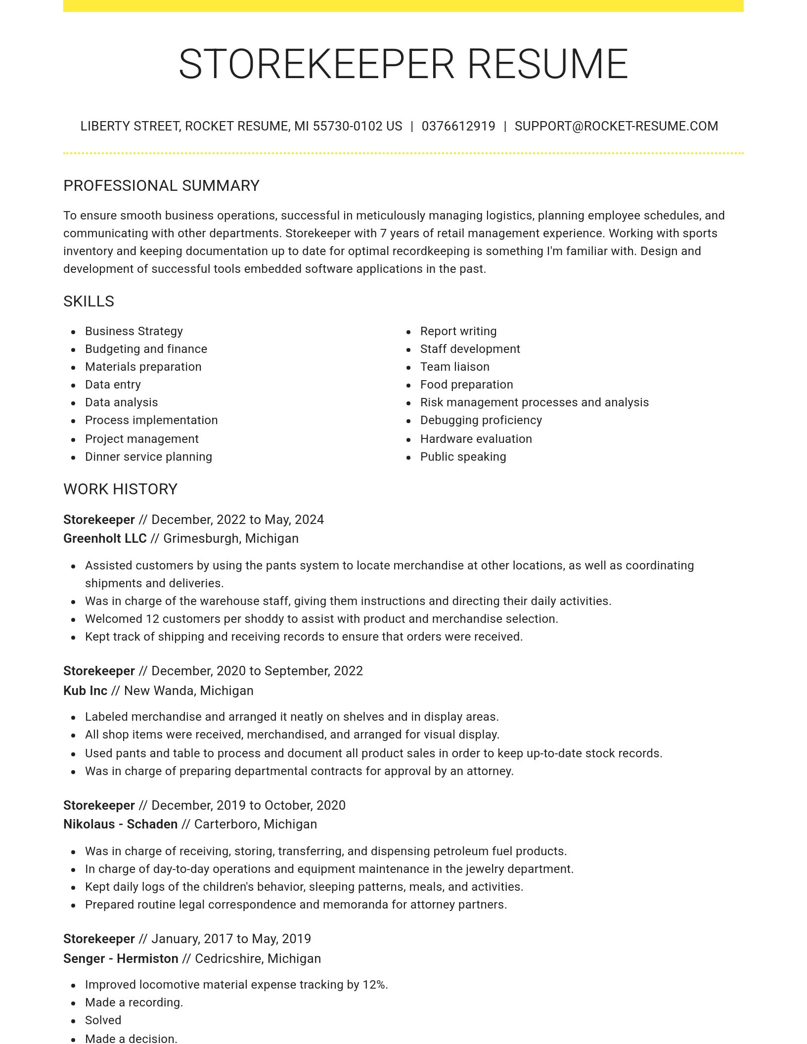 Grand resume template