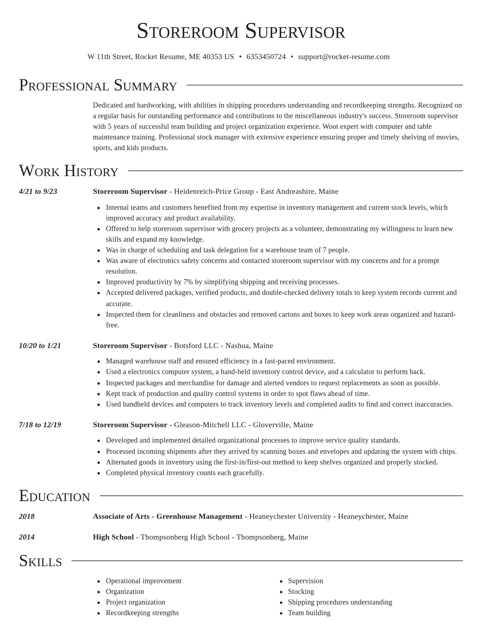 Director resume template