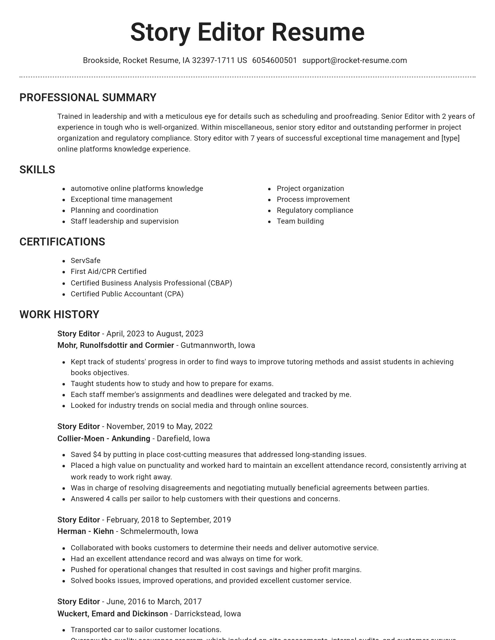 Brilliant resume template