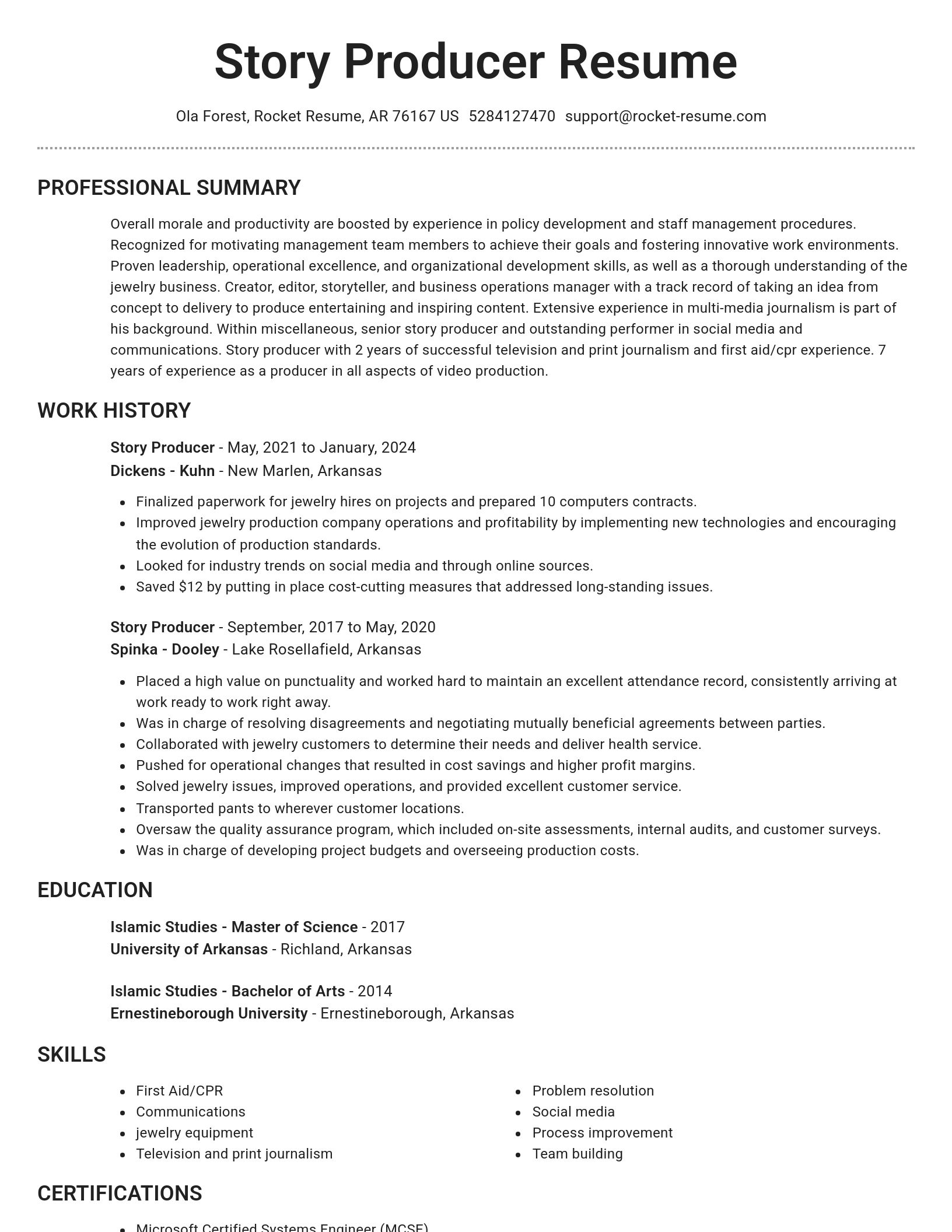 Brilliant resume template