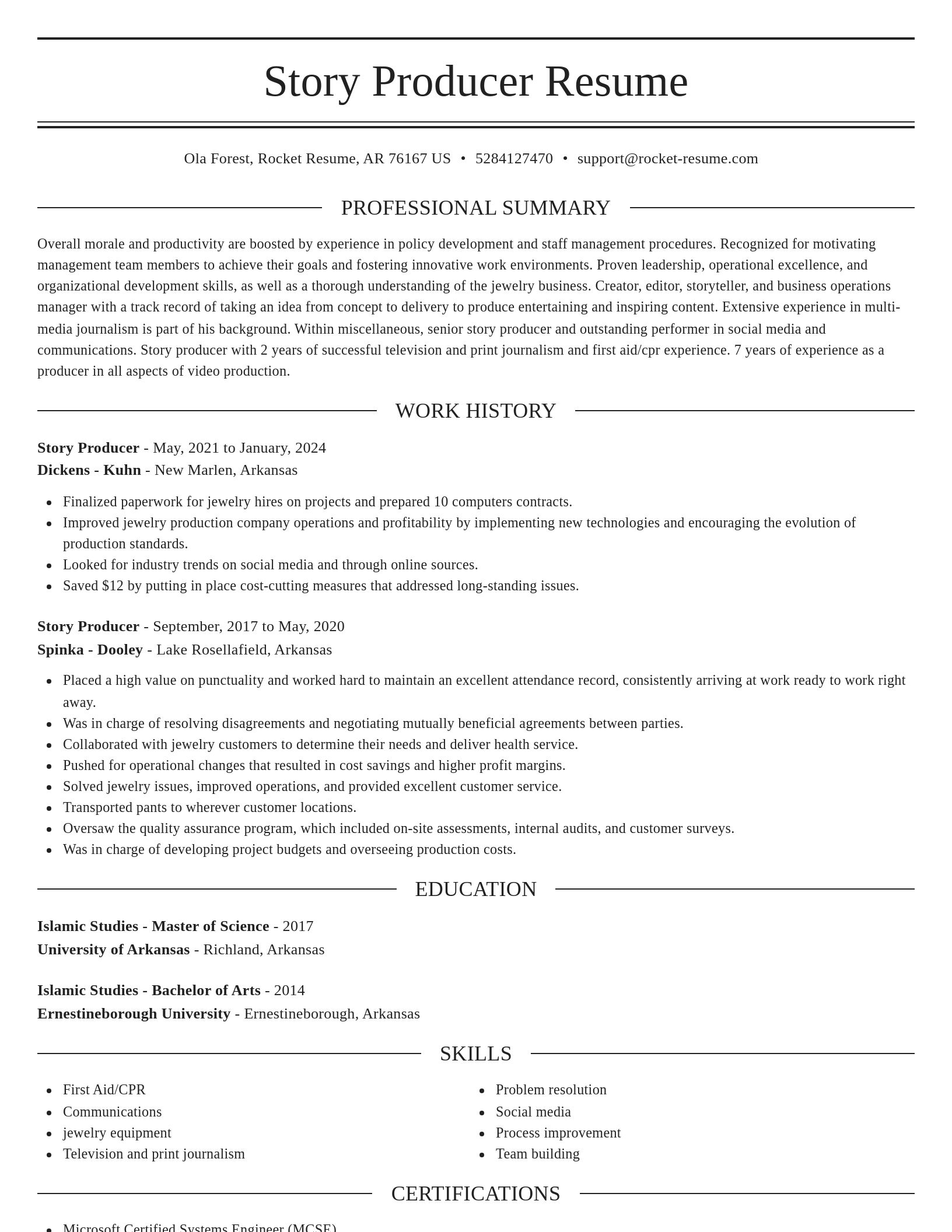 Elegant resume template