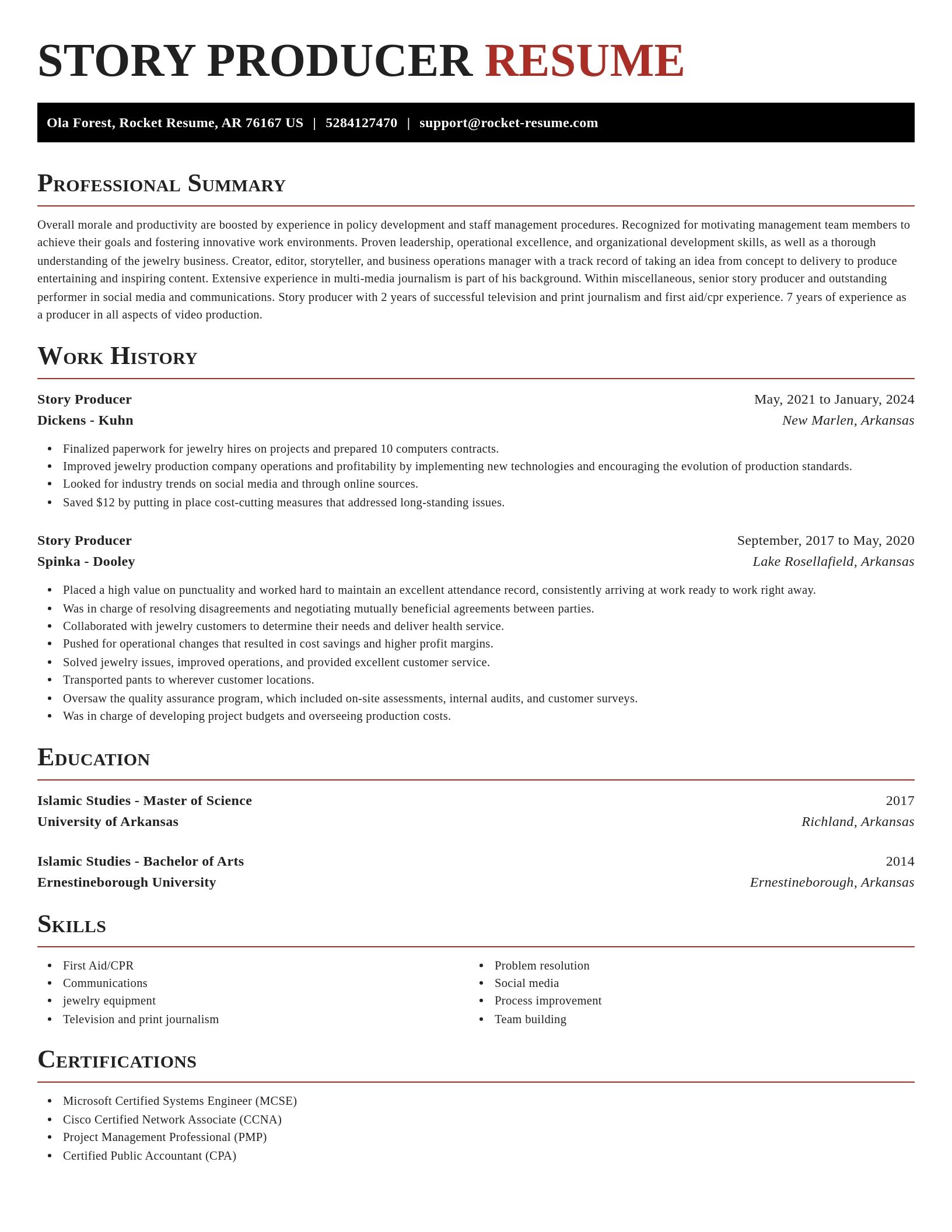 Exquisite resume template