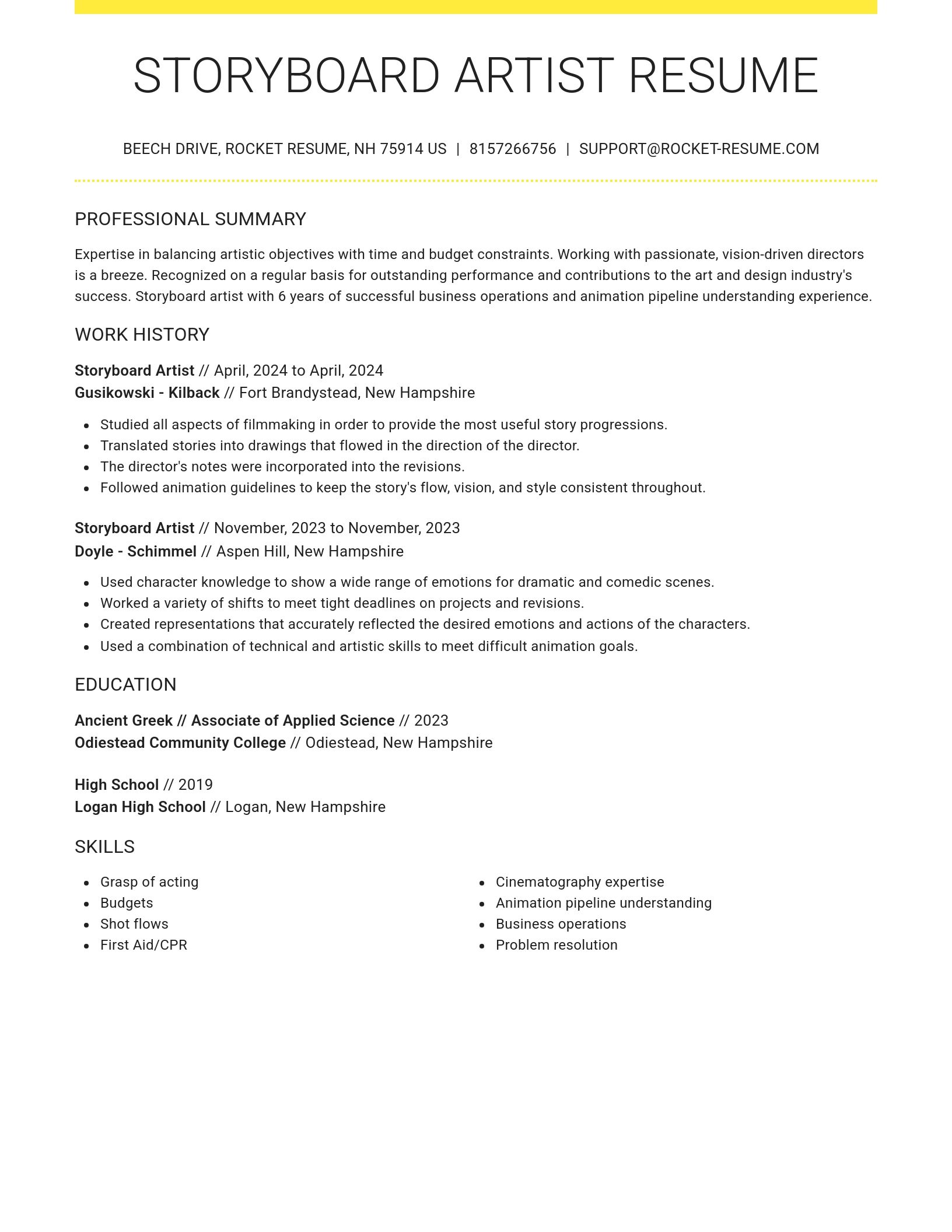 Grand resume template