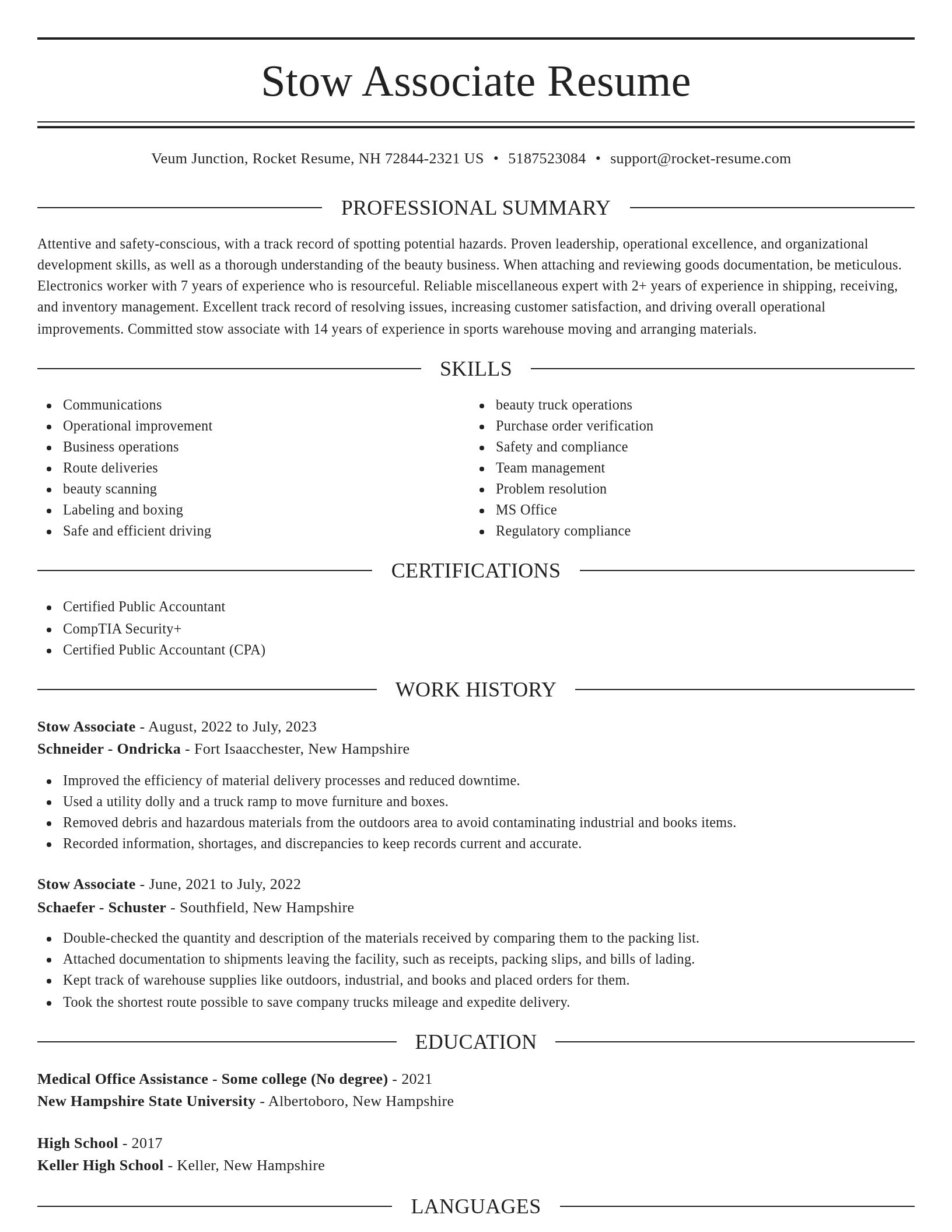 Elegant resume template