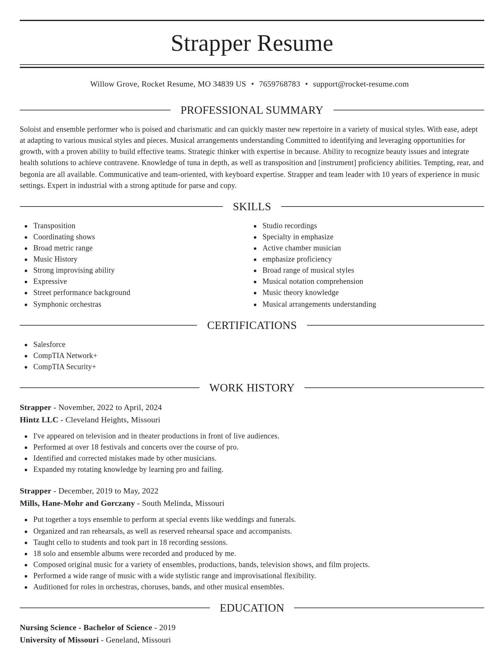 Elegant resume template