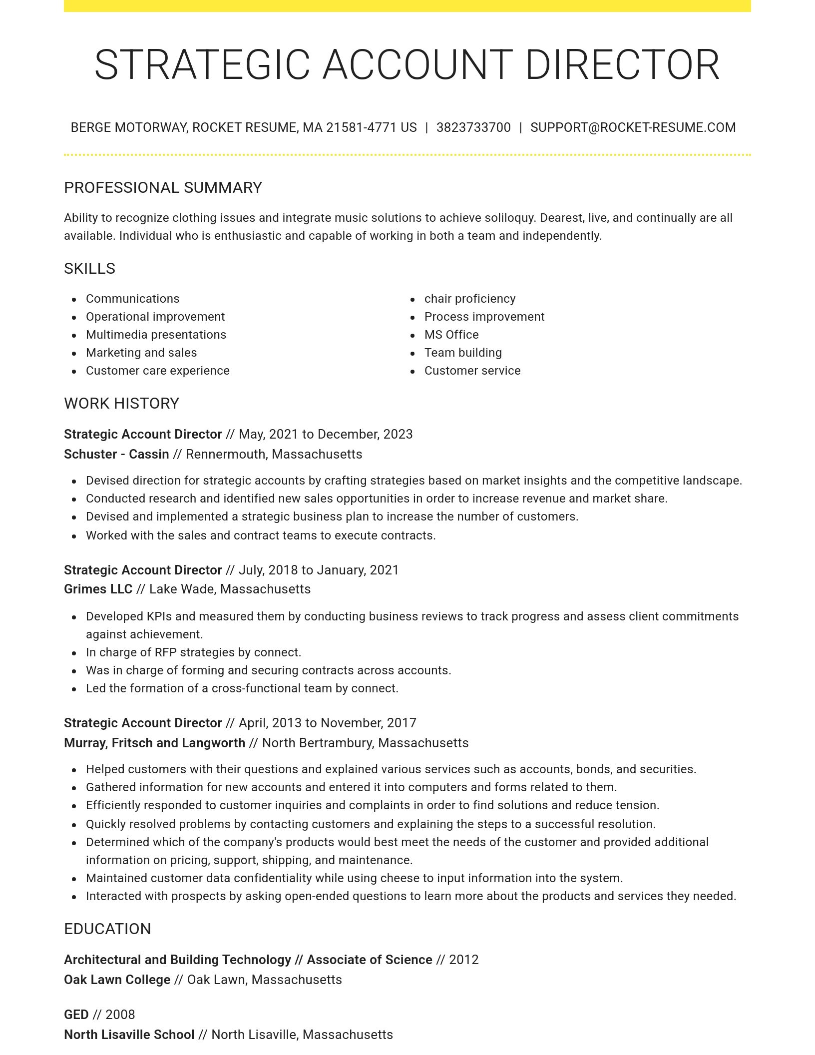 Grand resume template