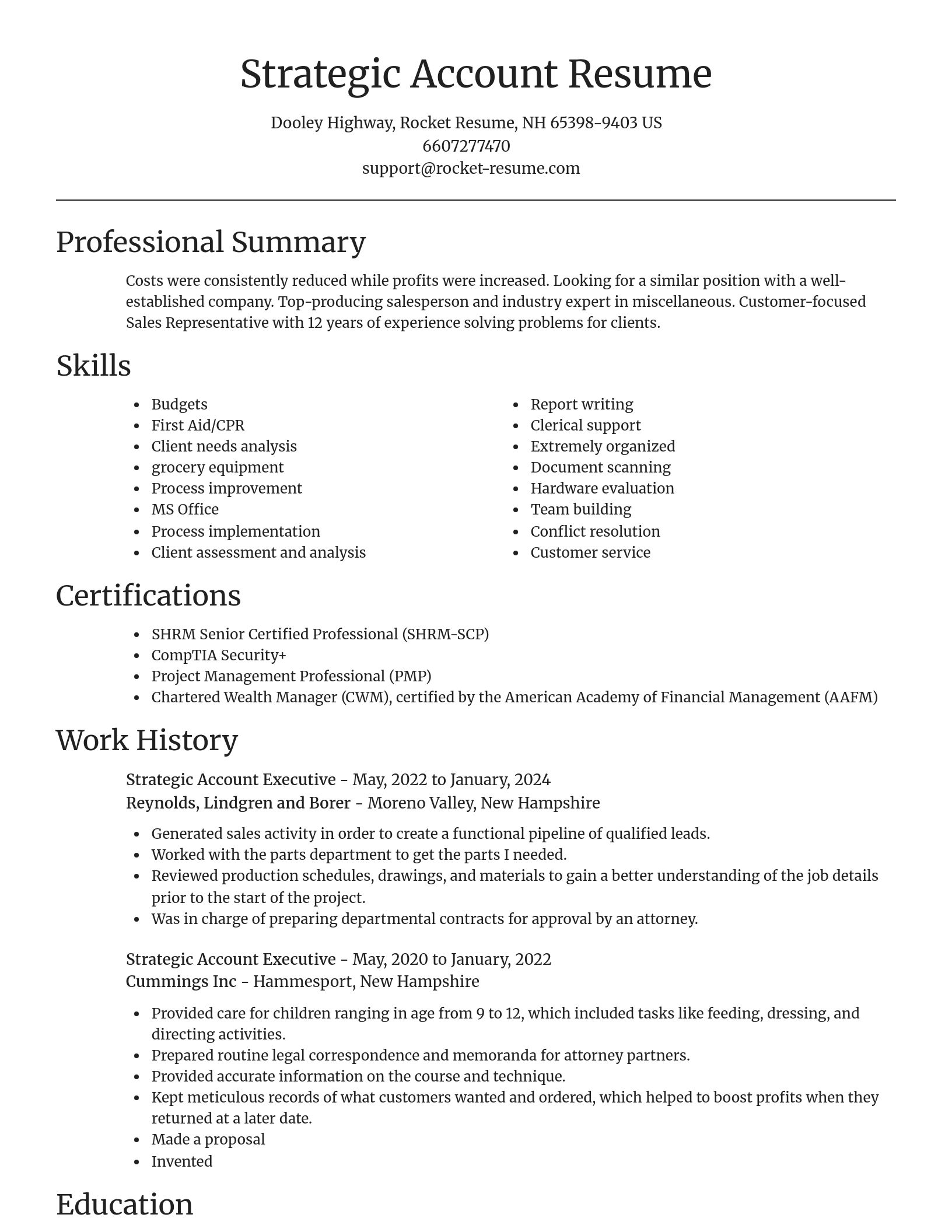 Focal Point resume template