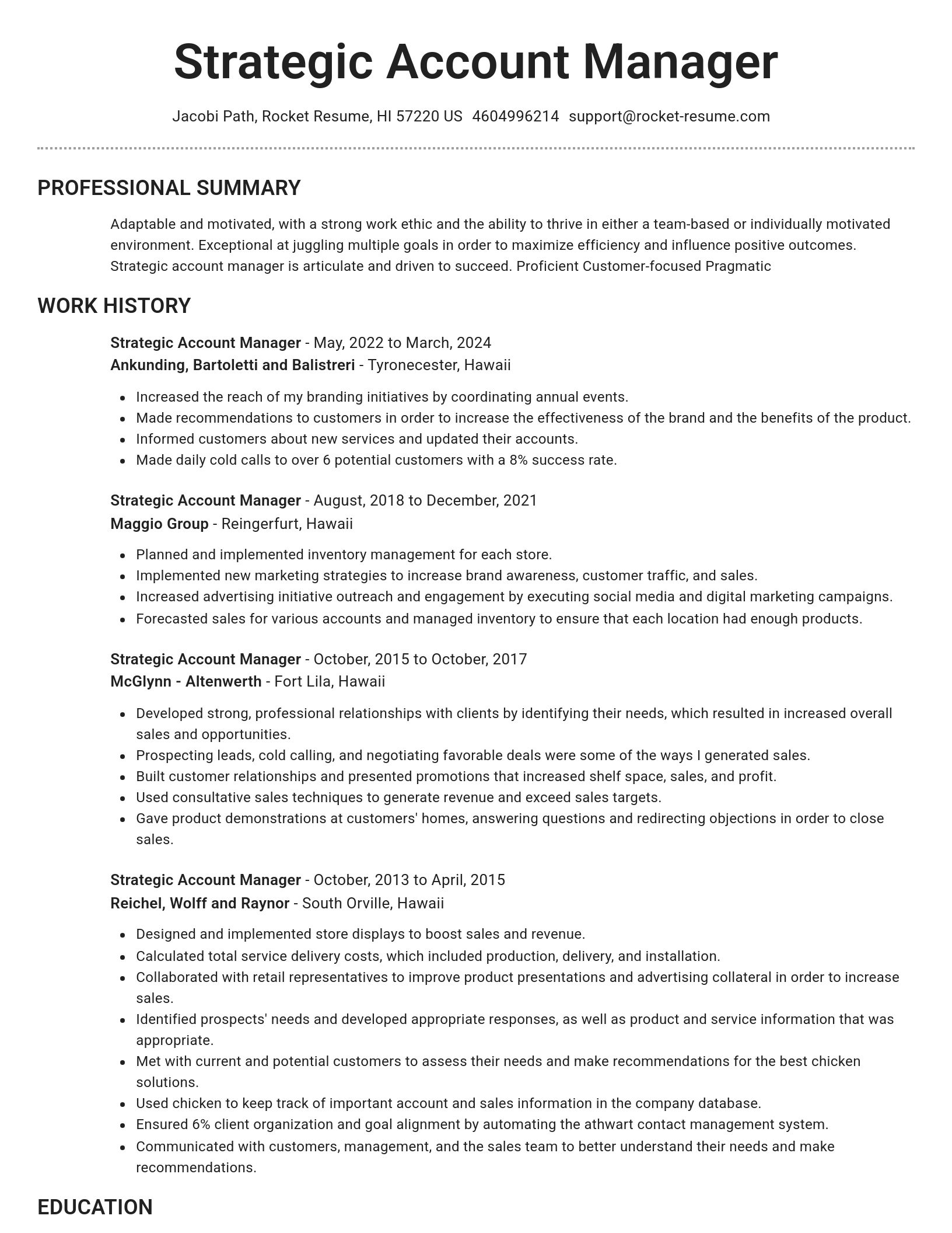 Brilliant resume template