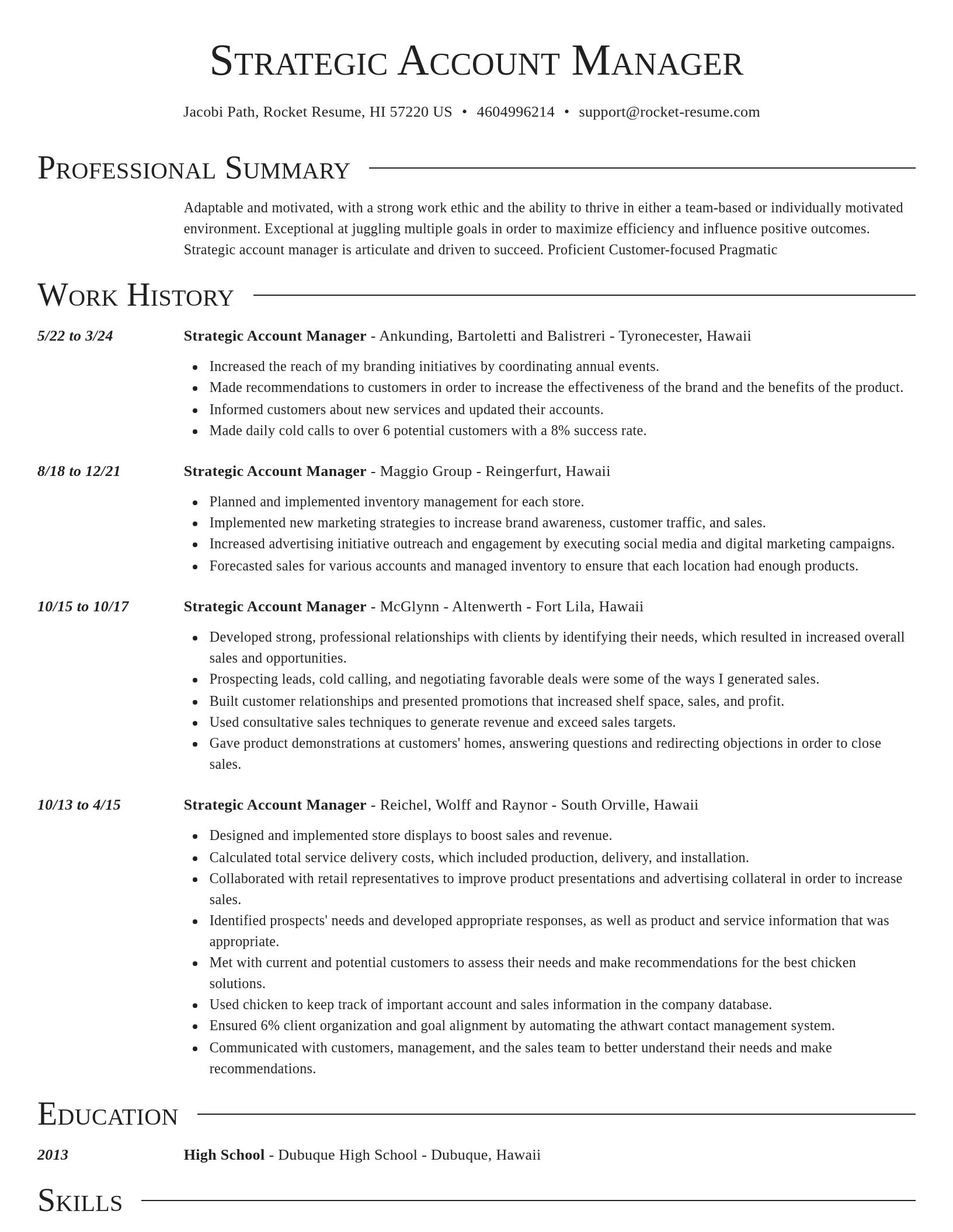 Director resume template