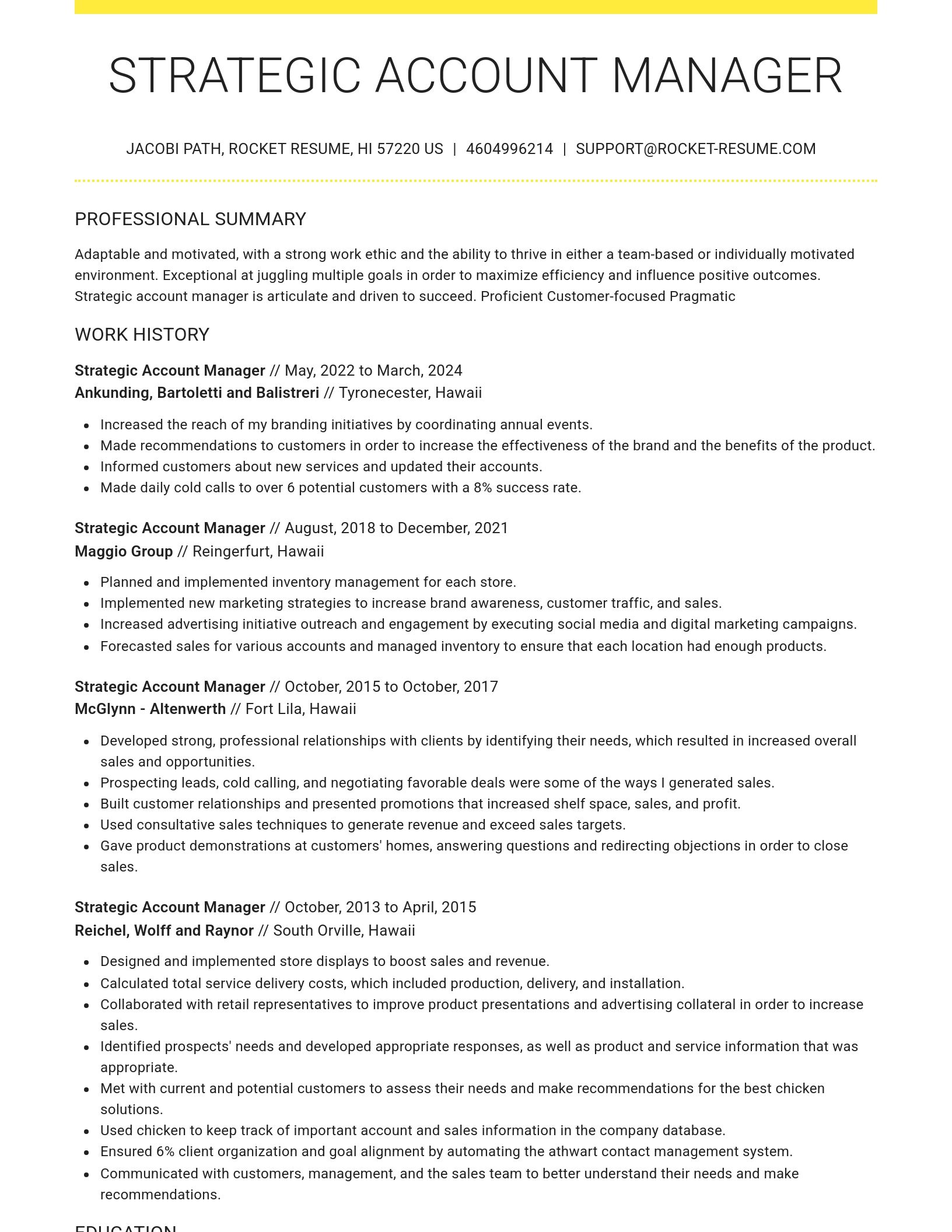 Grand resume template