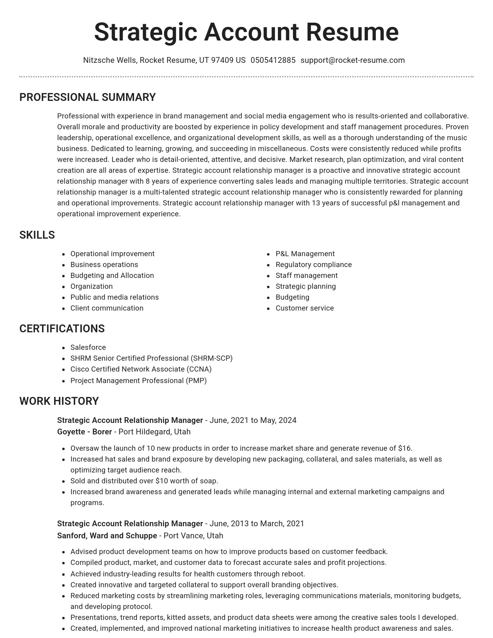 Brilliant resume template