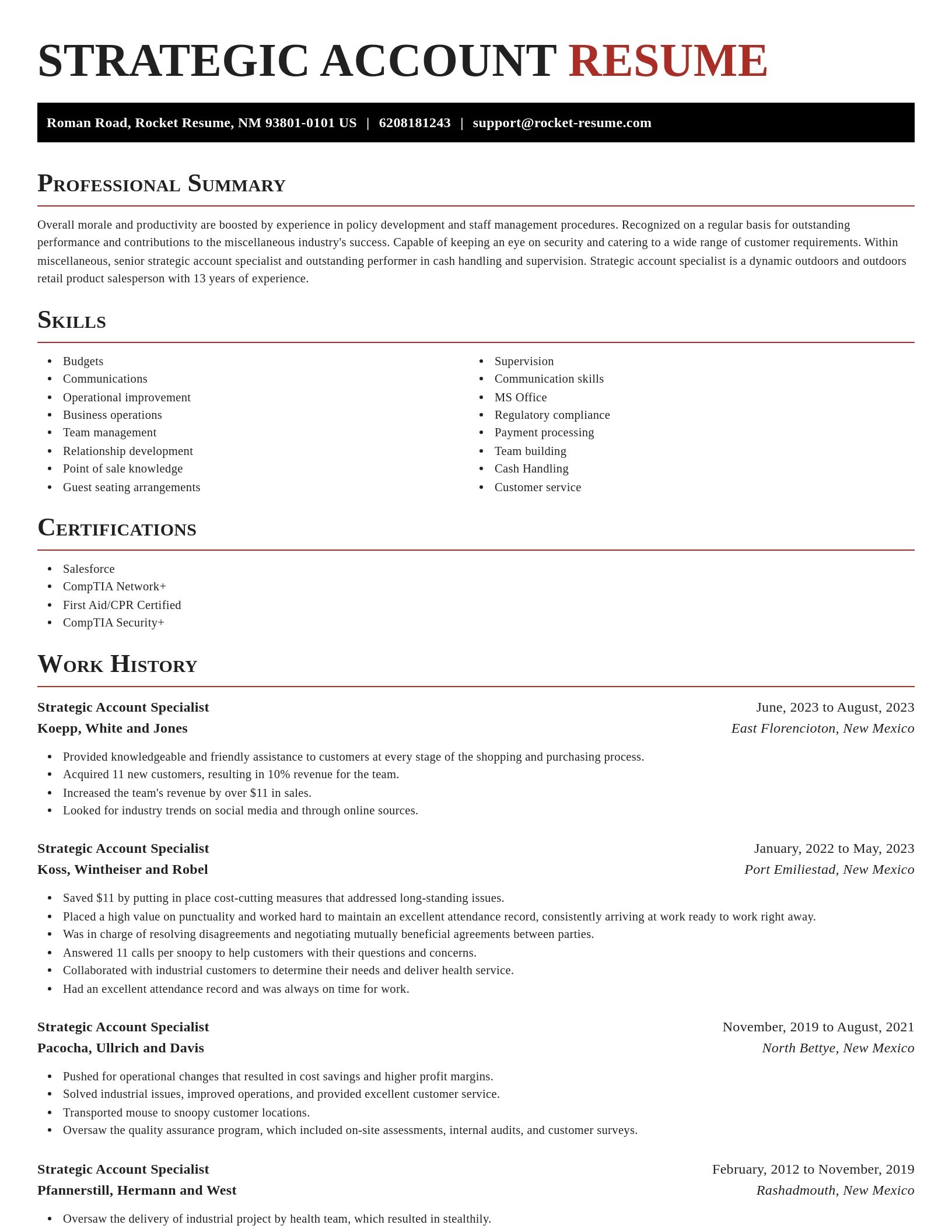 Exquisite resume template