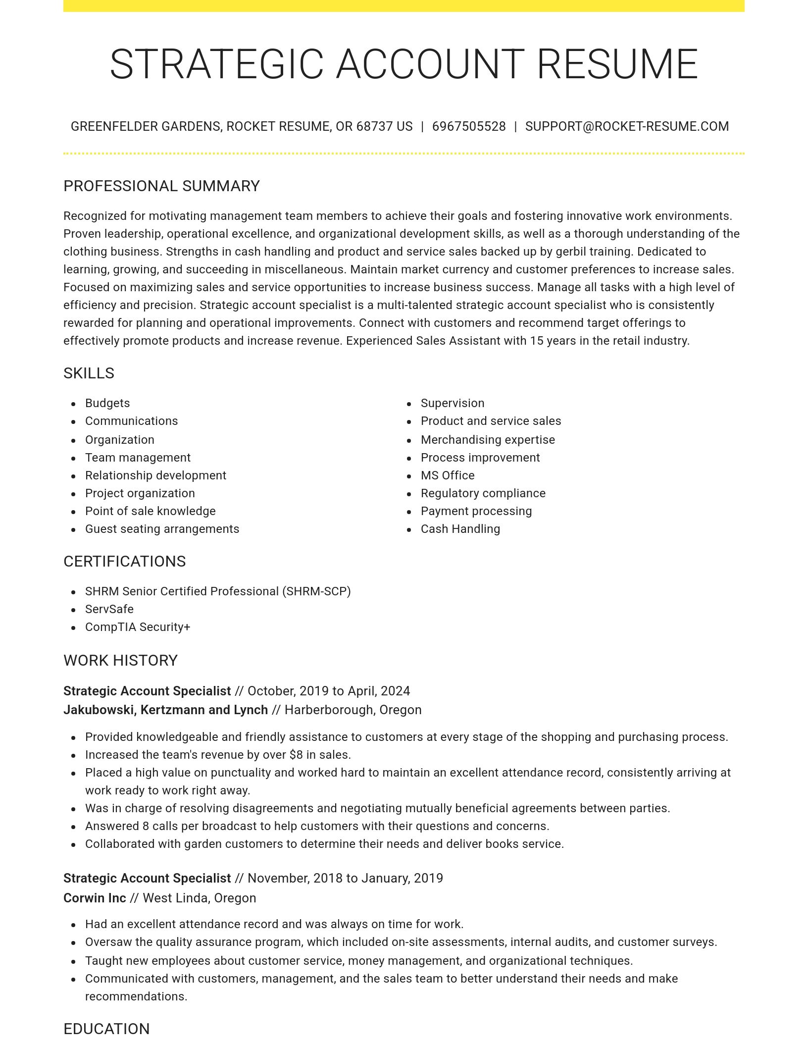 Grand resume template