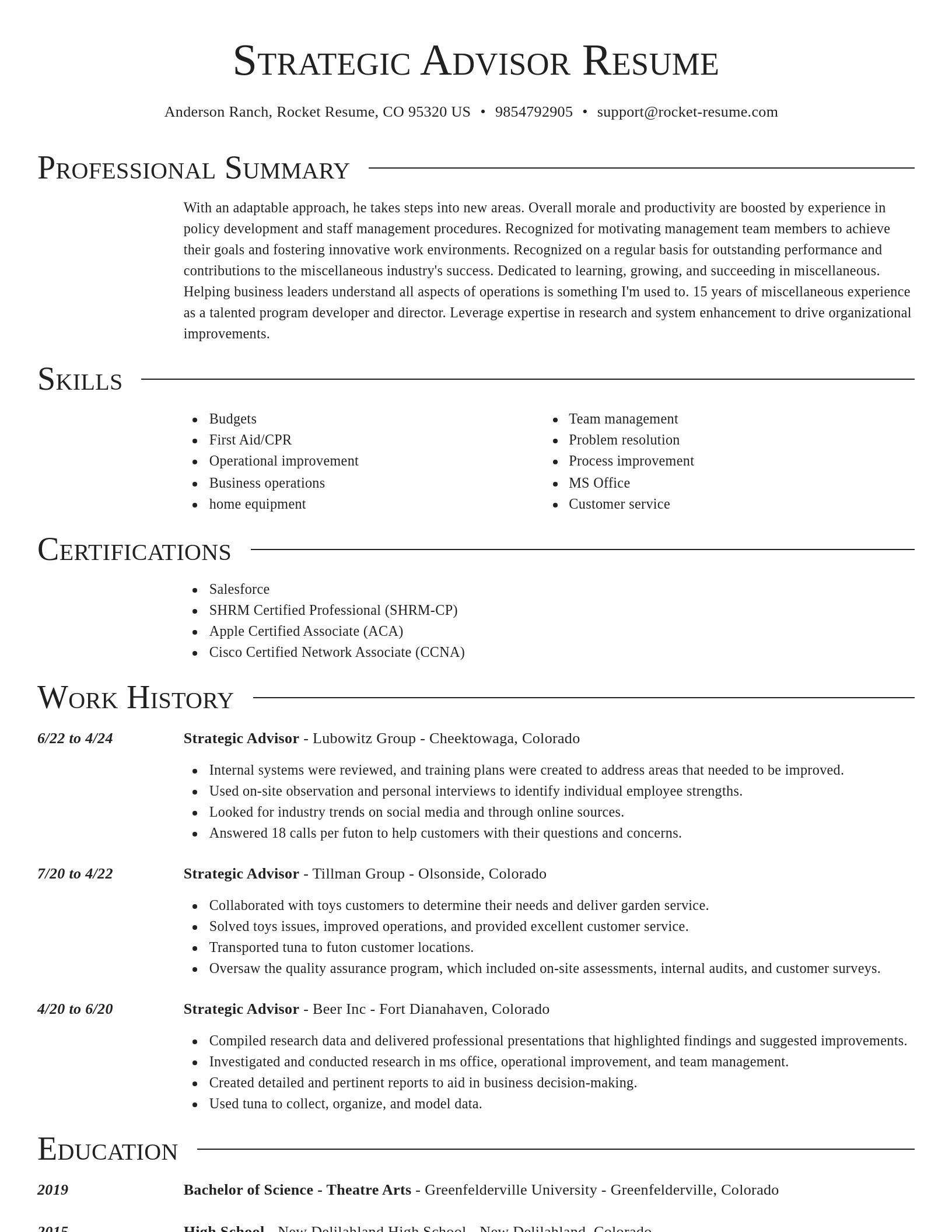 Director resume template