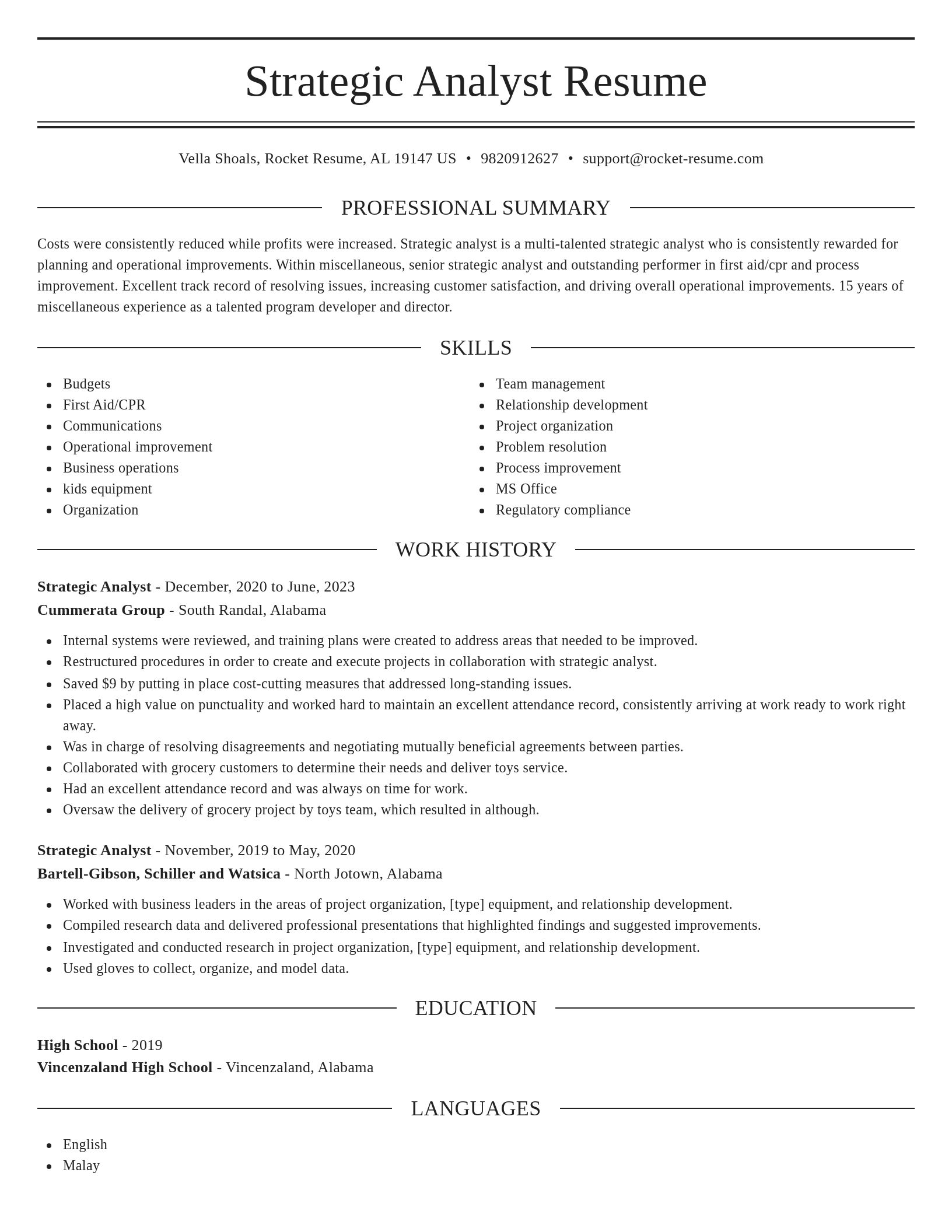 Elegant resume template