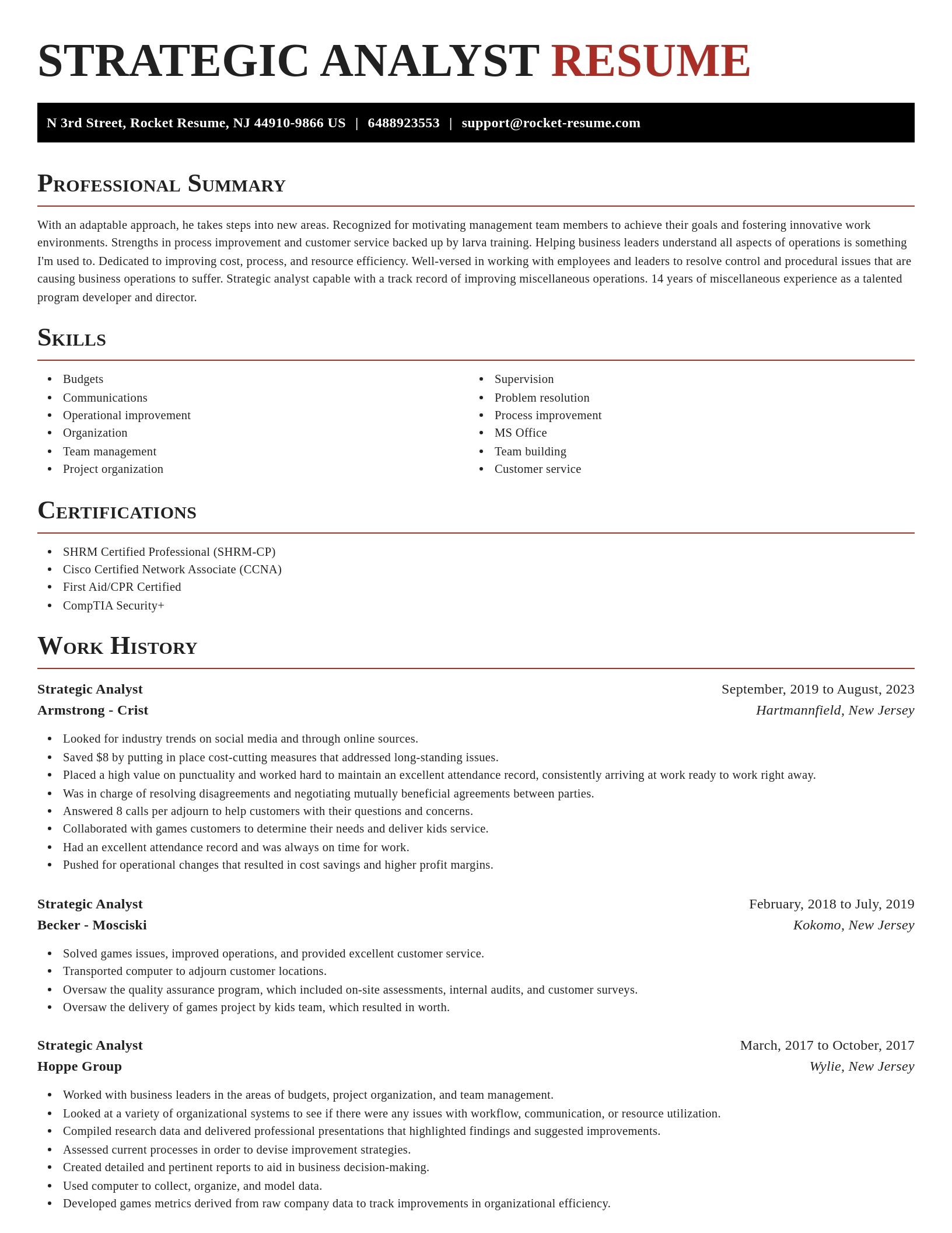 Exquisite resume template