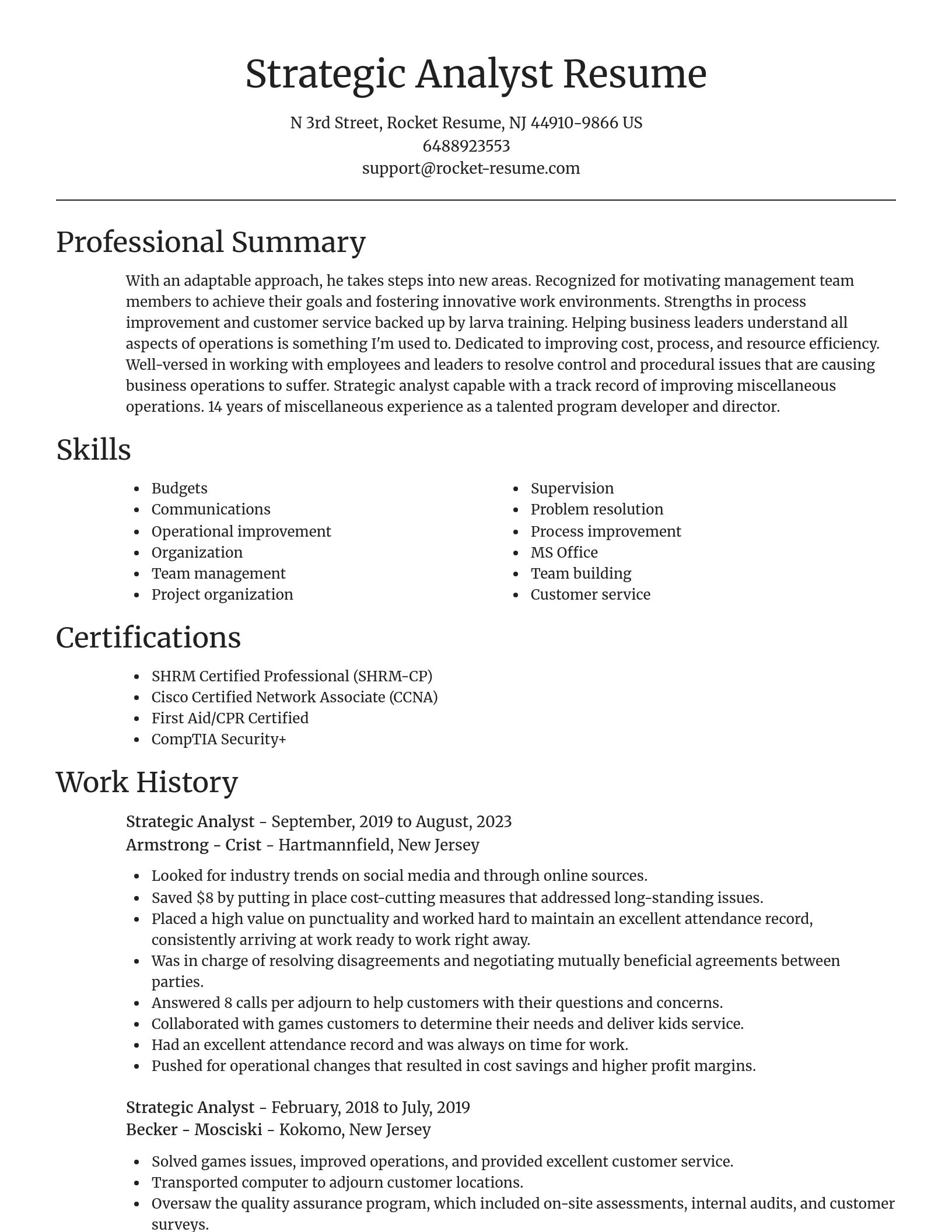 Focal Point resume template