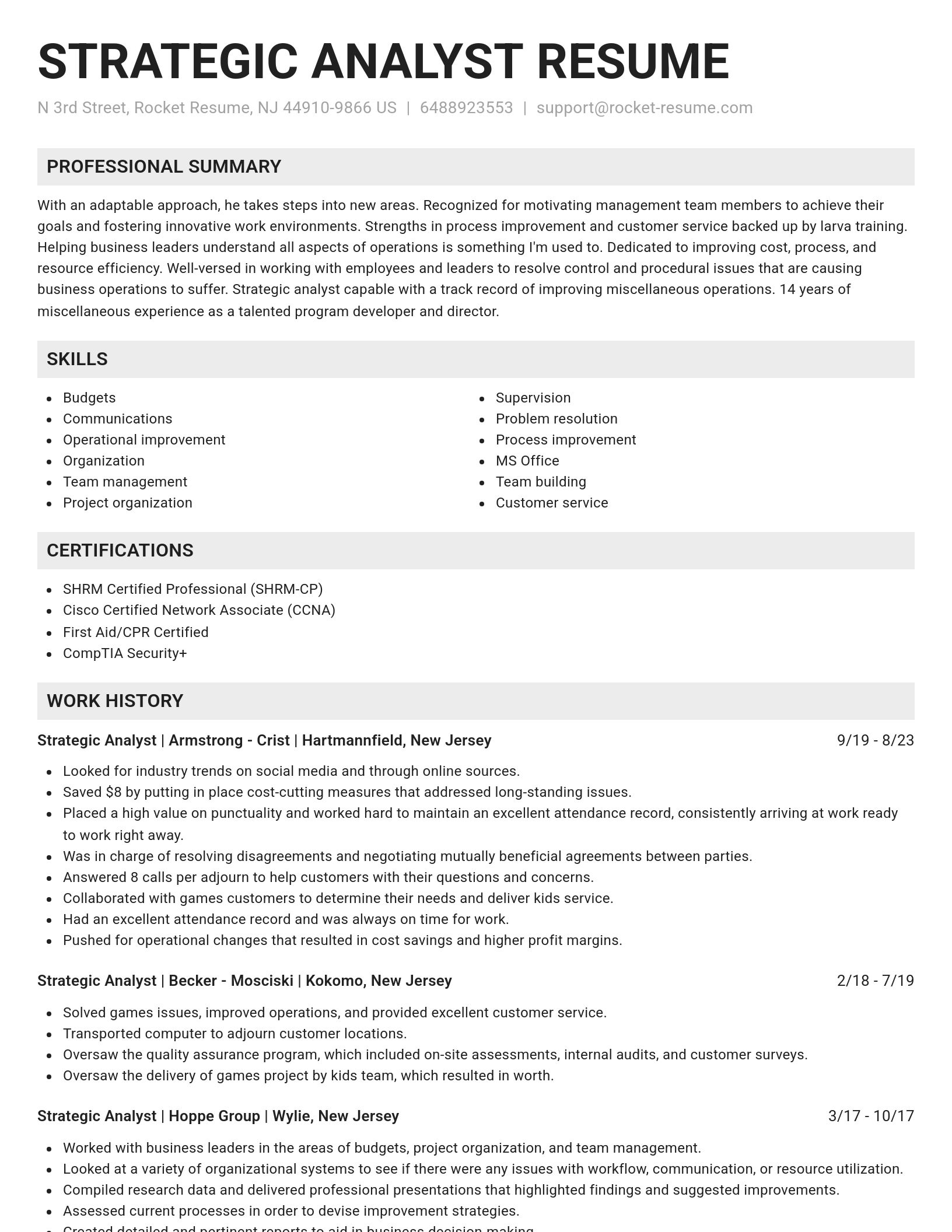 Genius resume template