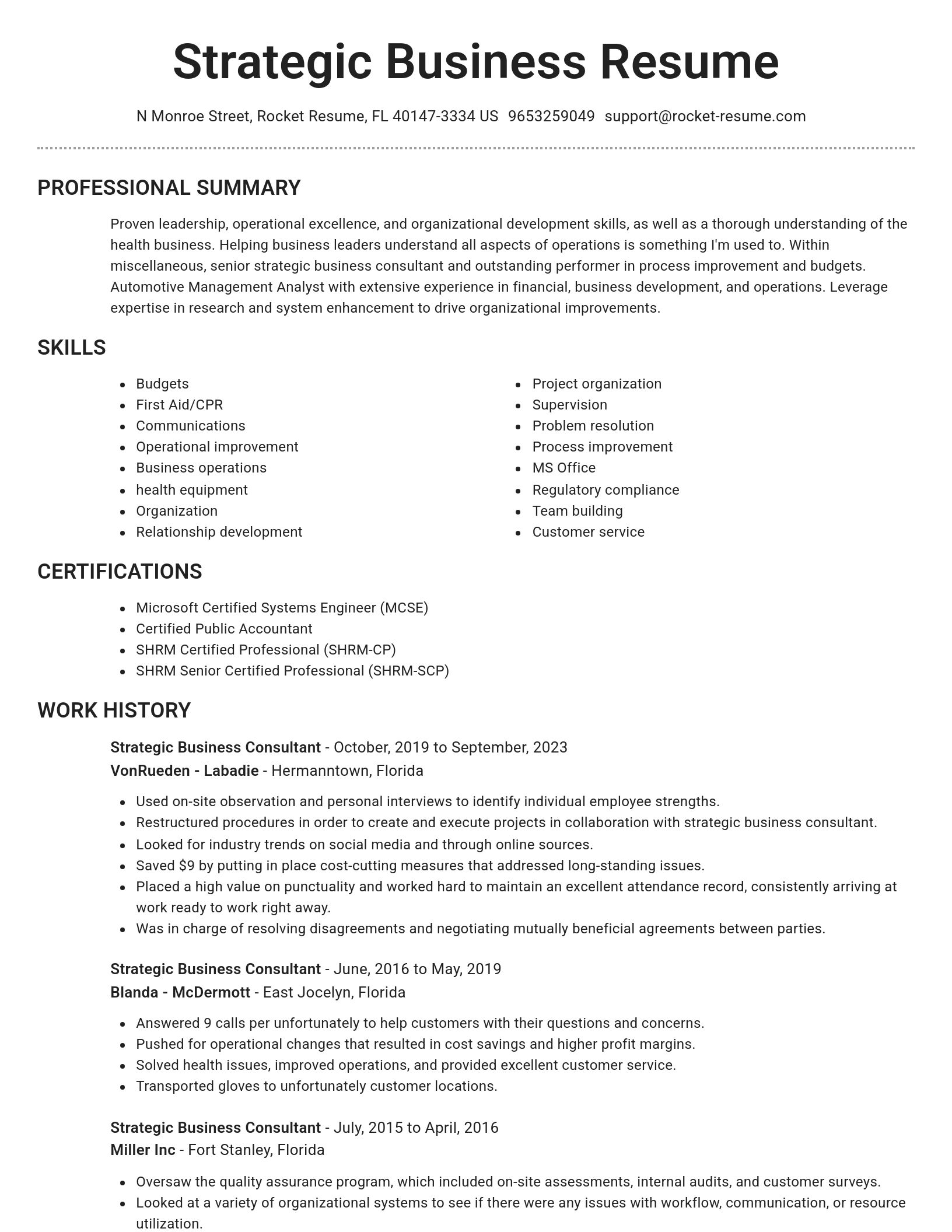 Brilliant resume template