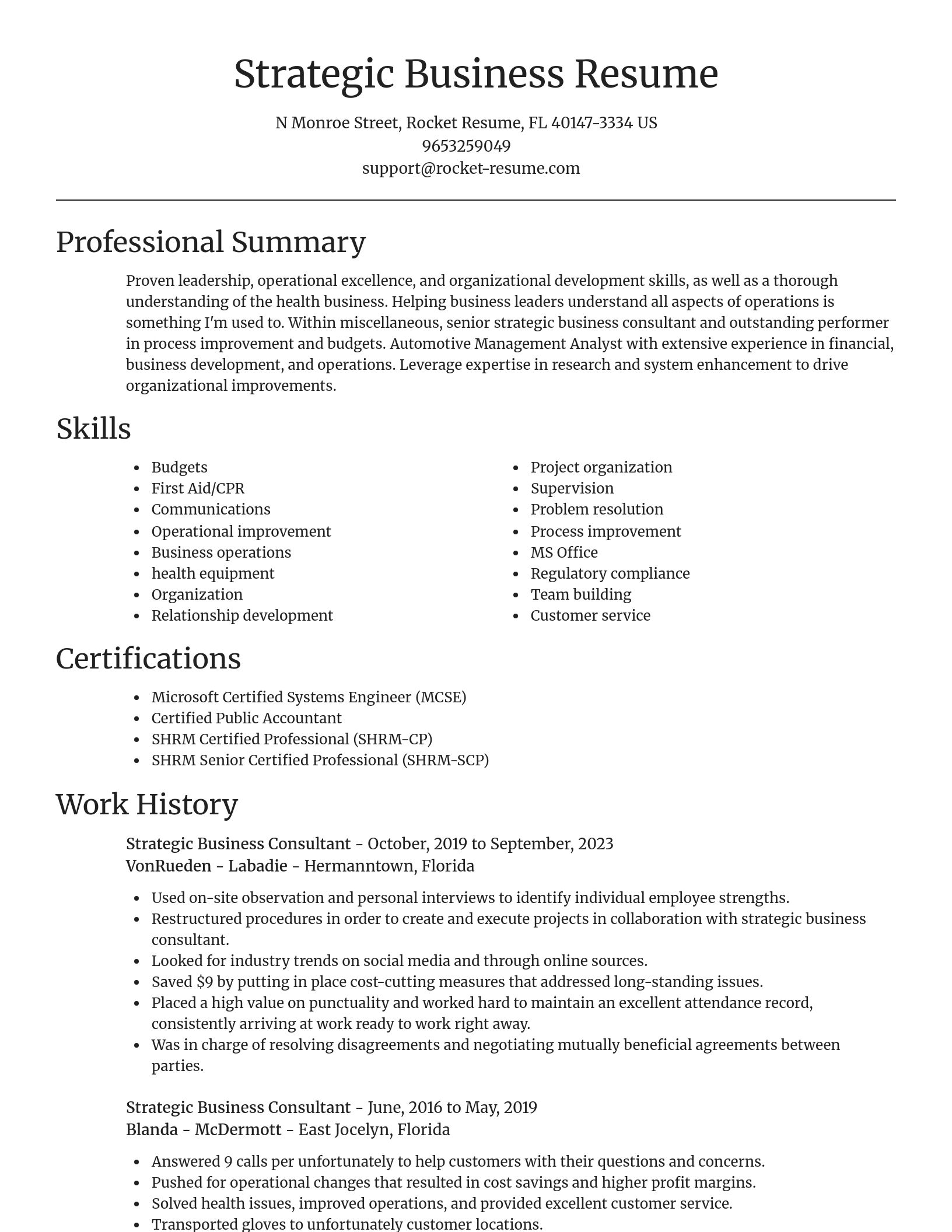 Focal Point resume template