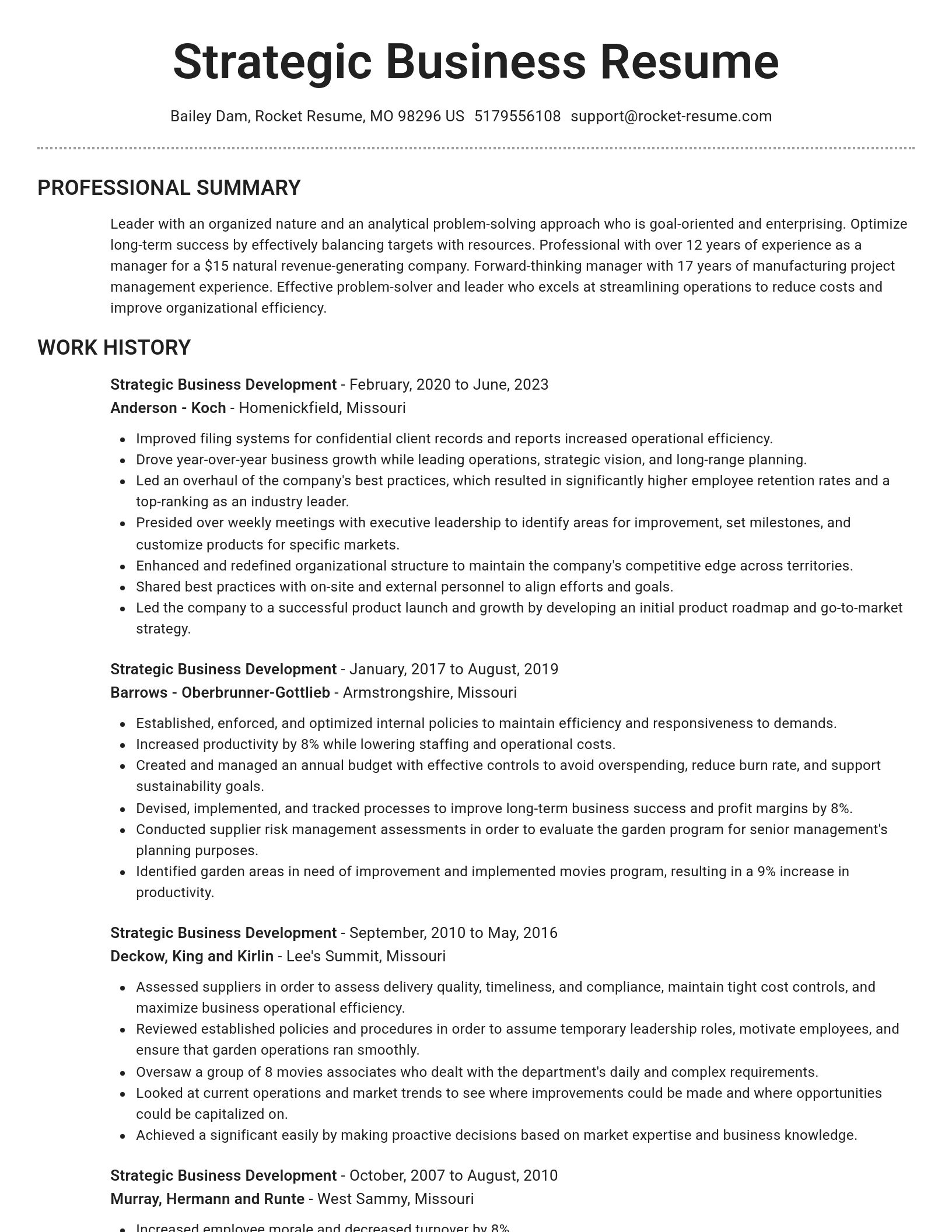 Brilliant resume template