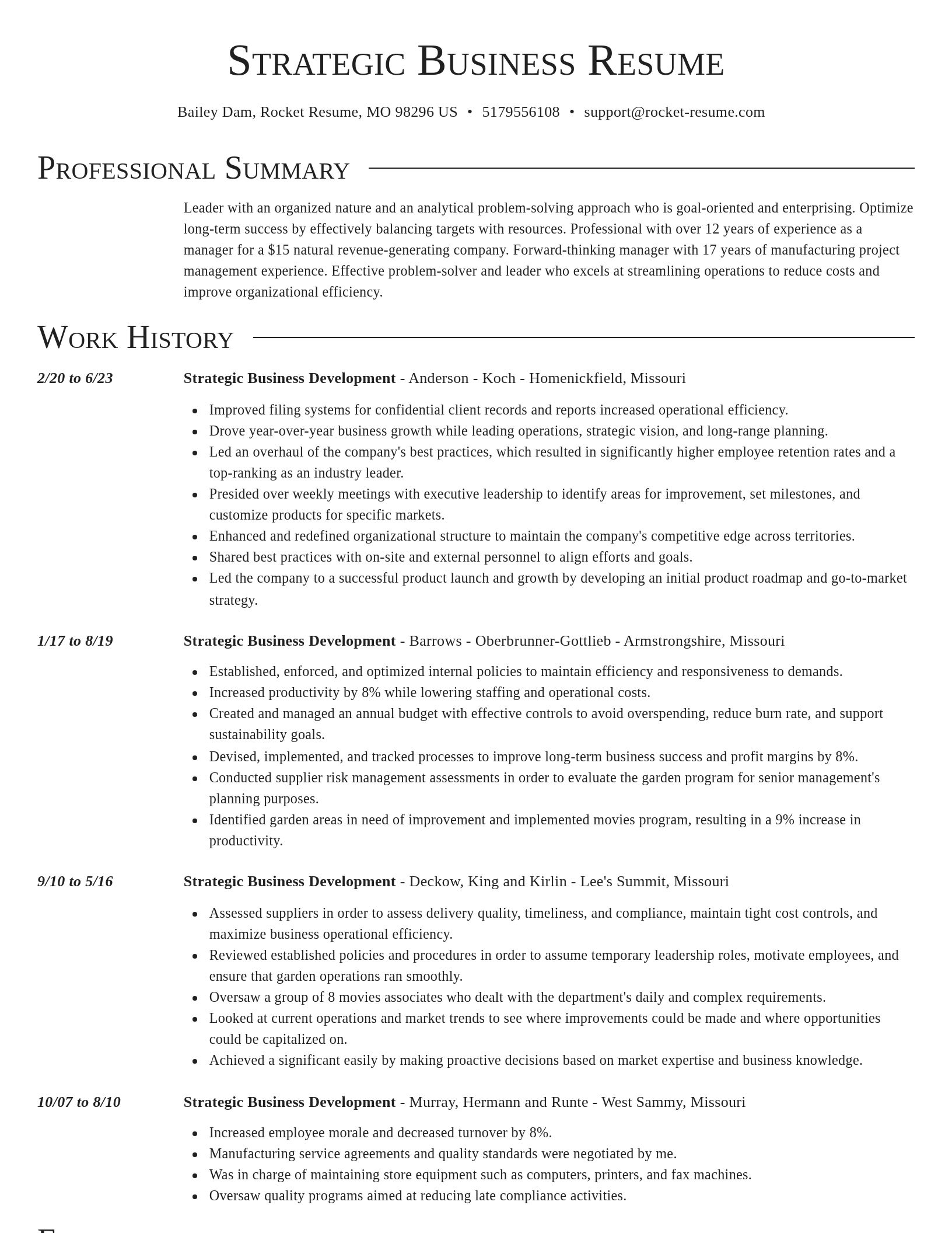 Director resume template