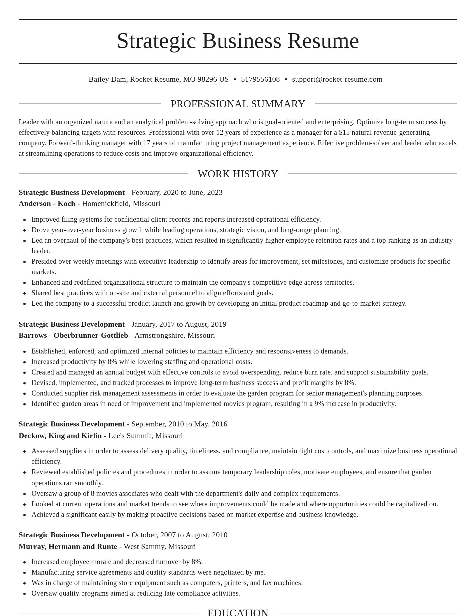 Elegant resume template