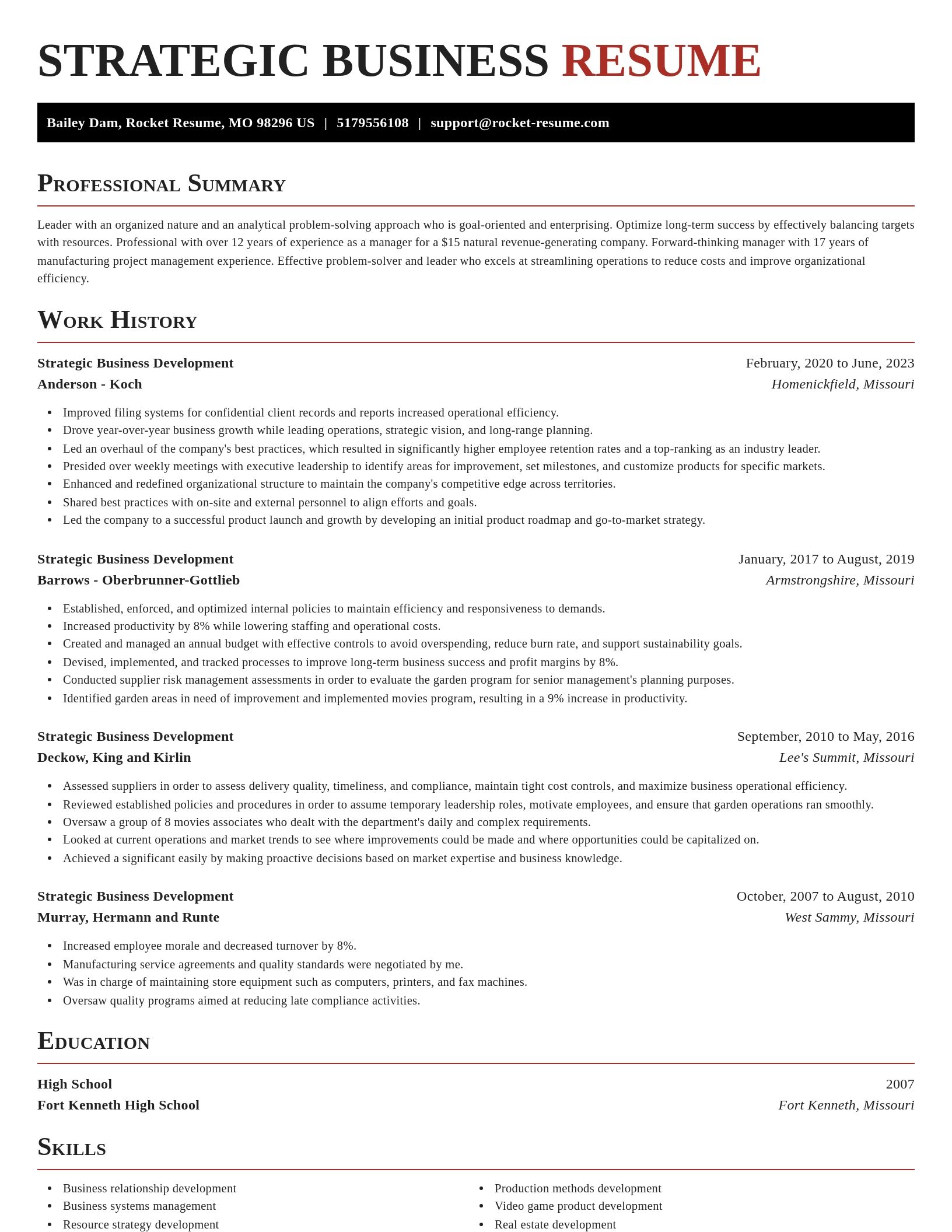 Exquisite resume template