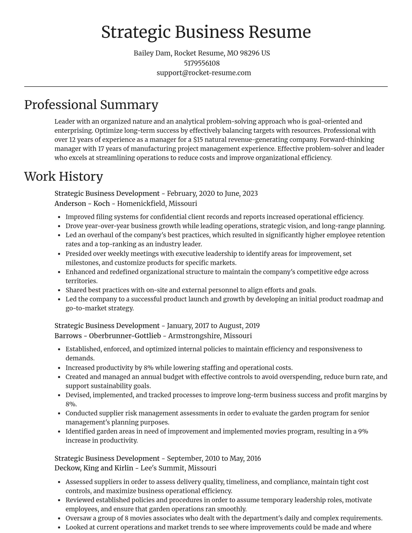 Focal Point resume template