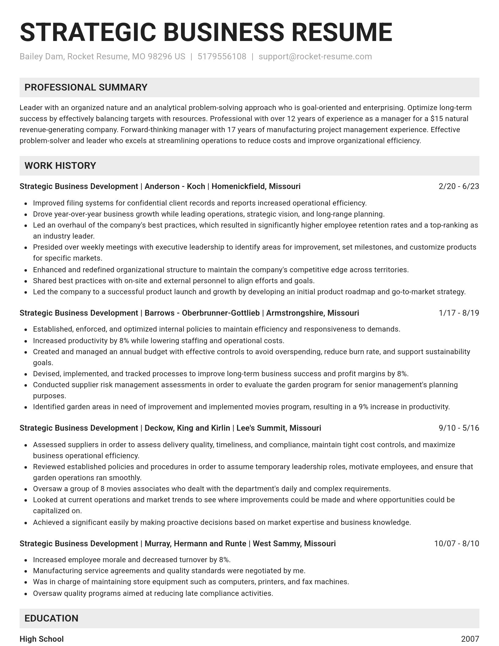 Genius resume template