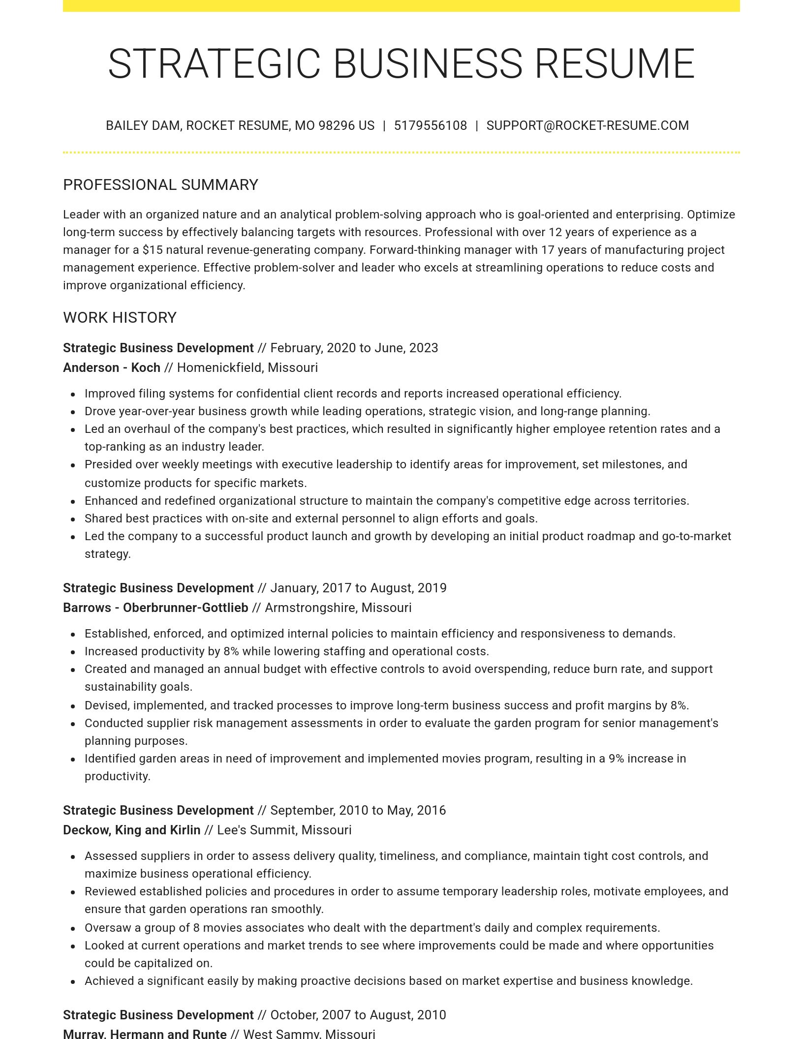 Grand resume template